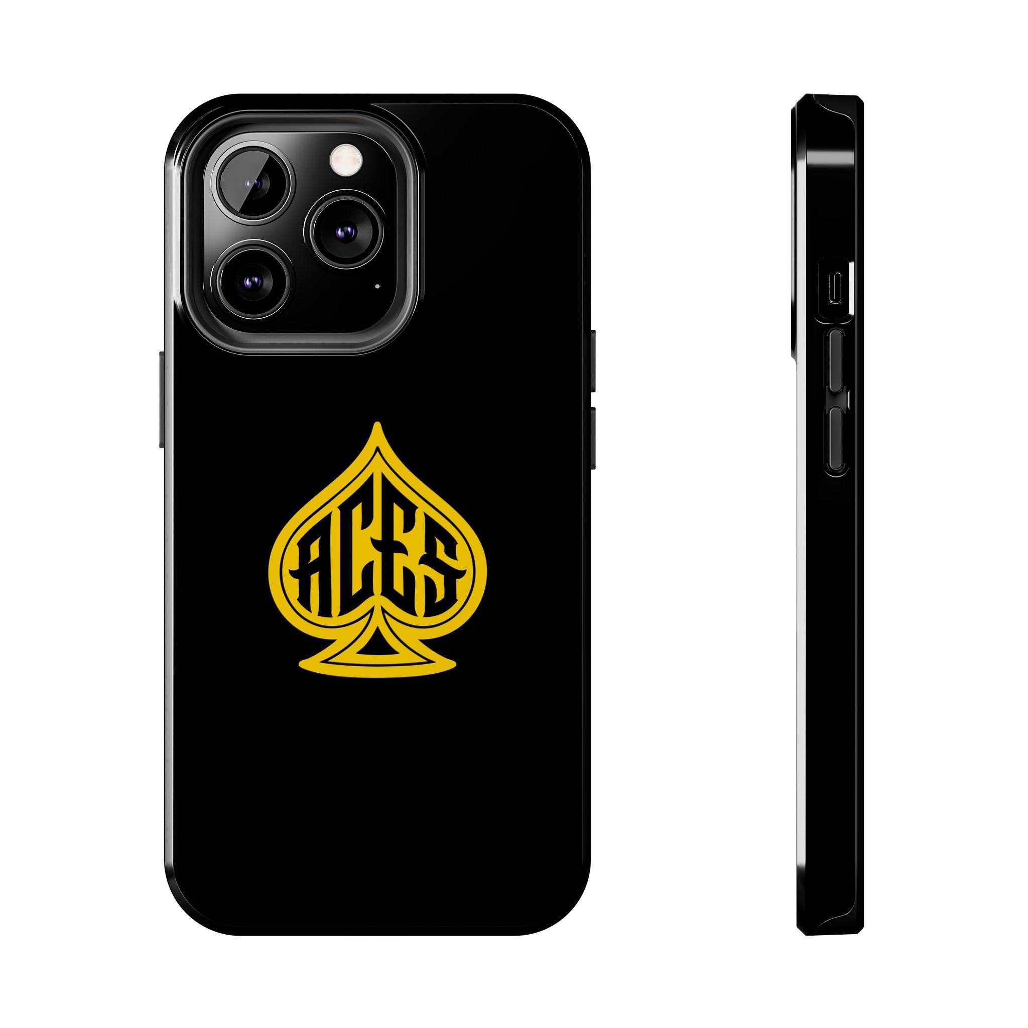 Phone Case — Black & Gold Protective Phone Cover (various sizes)