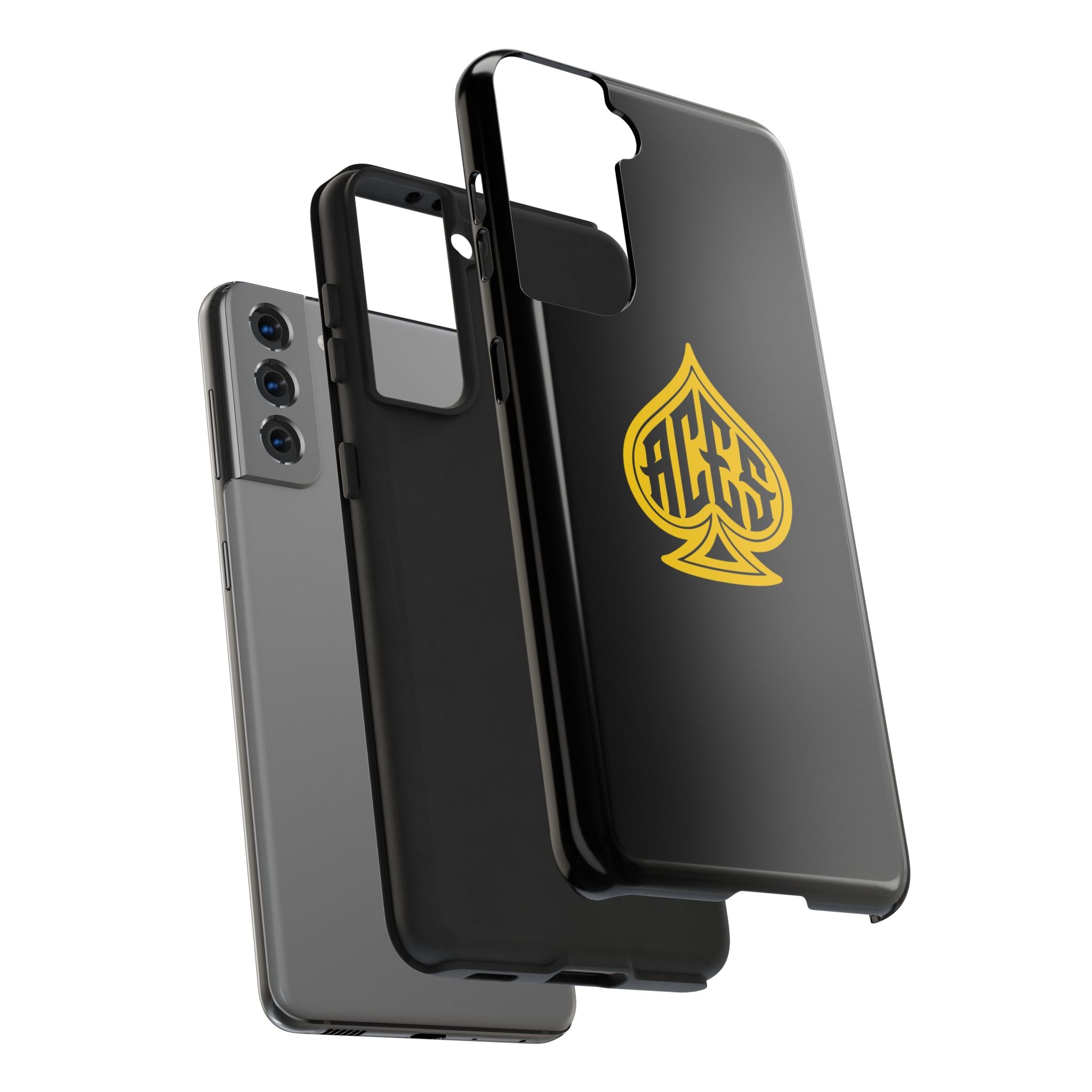 Phone Case — Black & Gold Protective Phone Cover (various sizes)