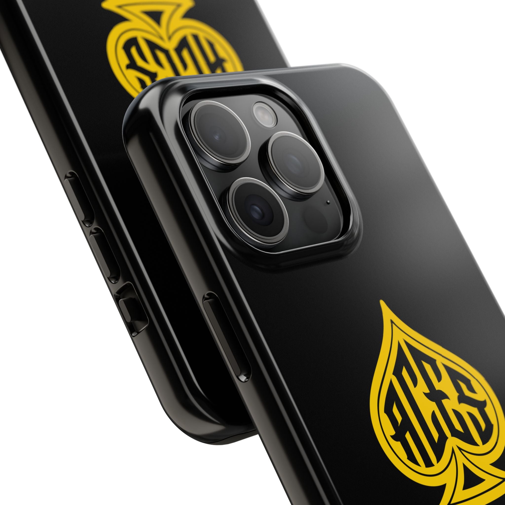 Phone Case — Black & Gold Protective Phone Cover (various sizes)