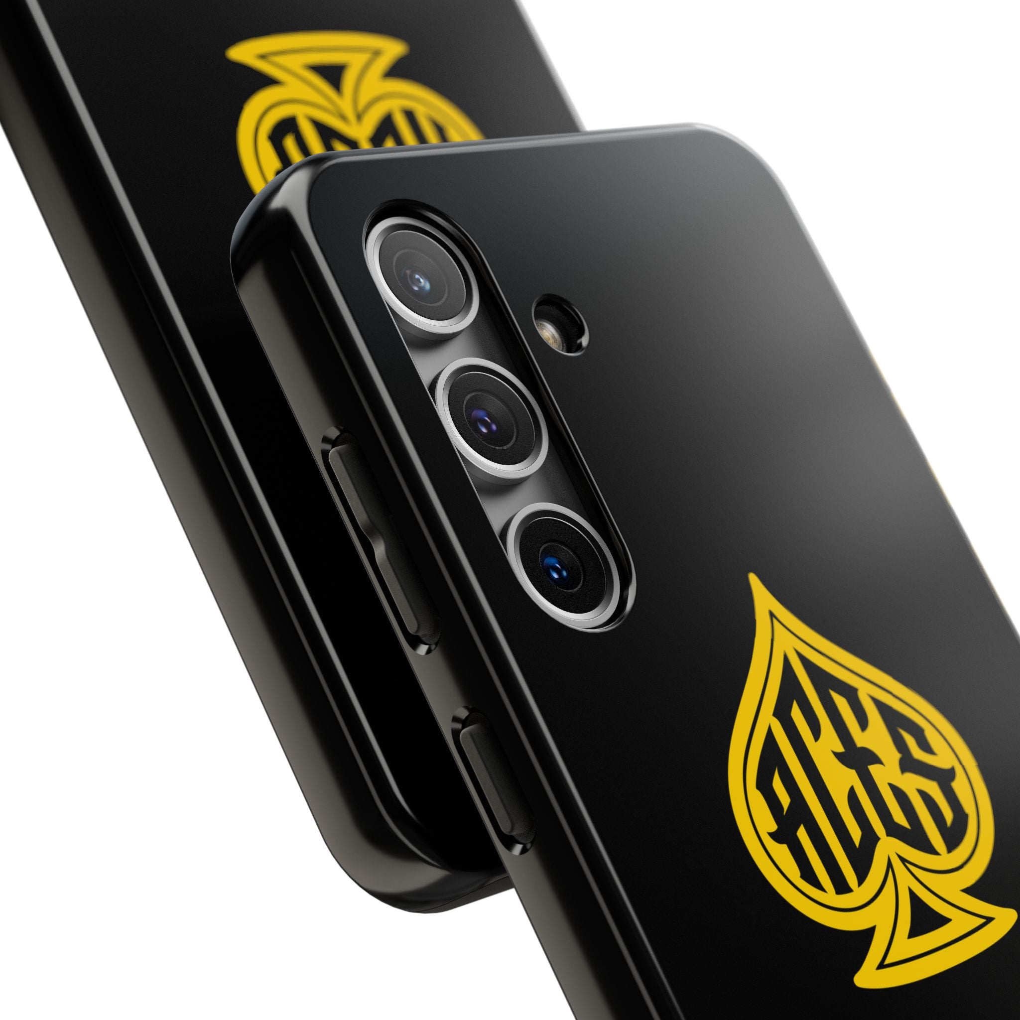 Phone Case — Black & Gold Protective Phone Cover (various sizes)