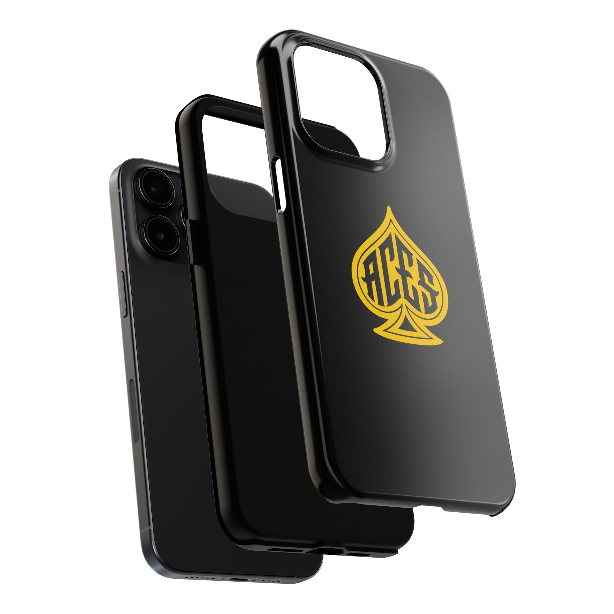 Phone Case — Black & Gold Protective Phone Cover (various sizes)