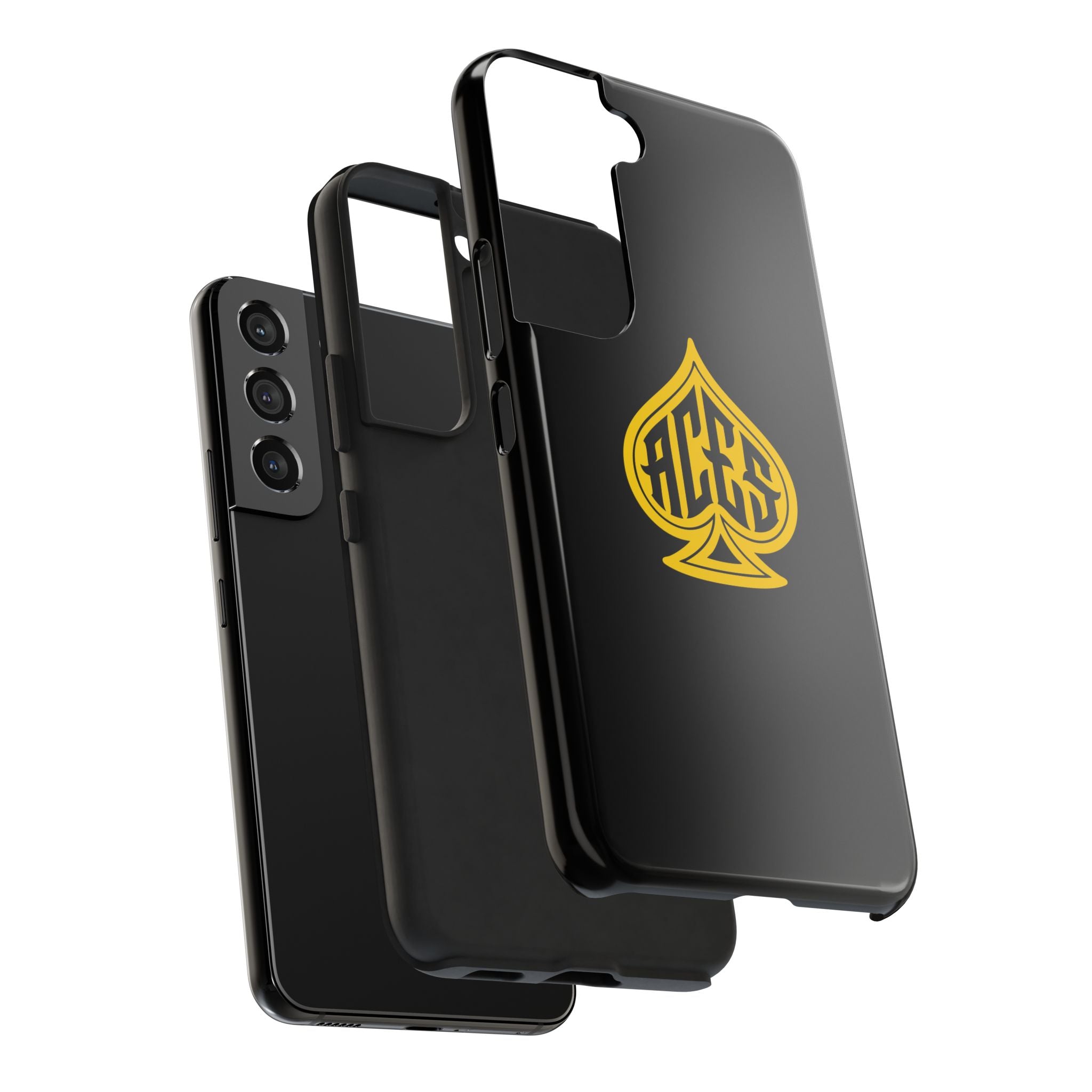 Phone Case — Black & Gold Protective Phone Cover (various sizes)