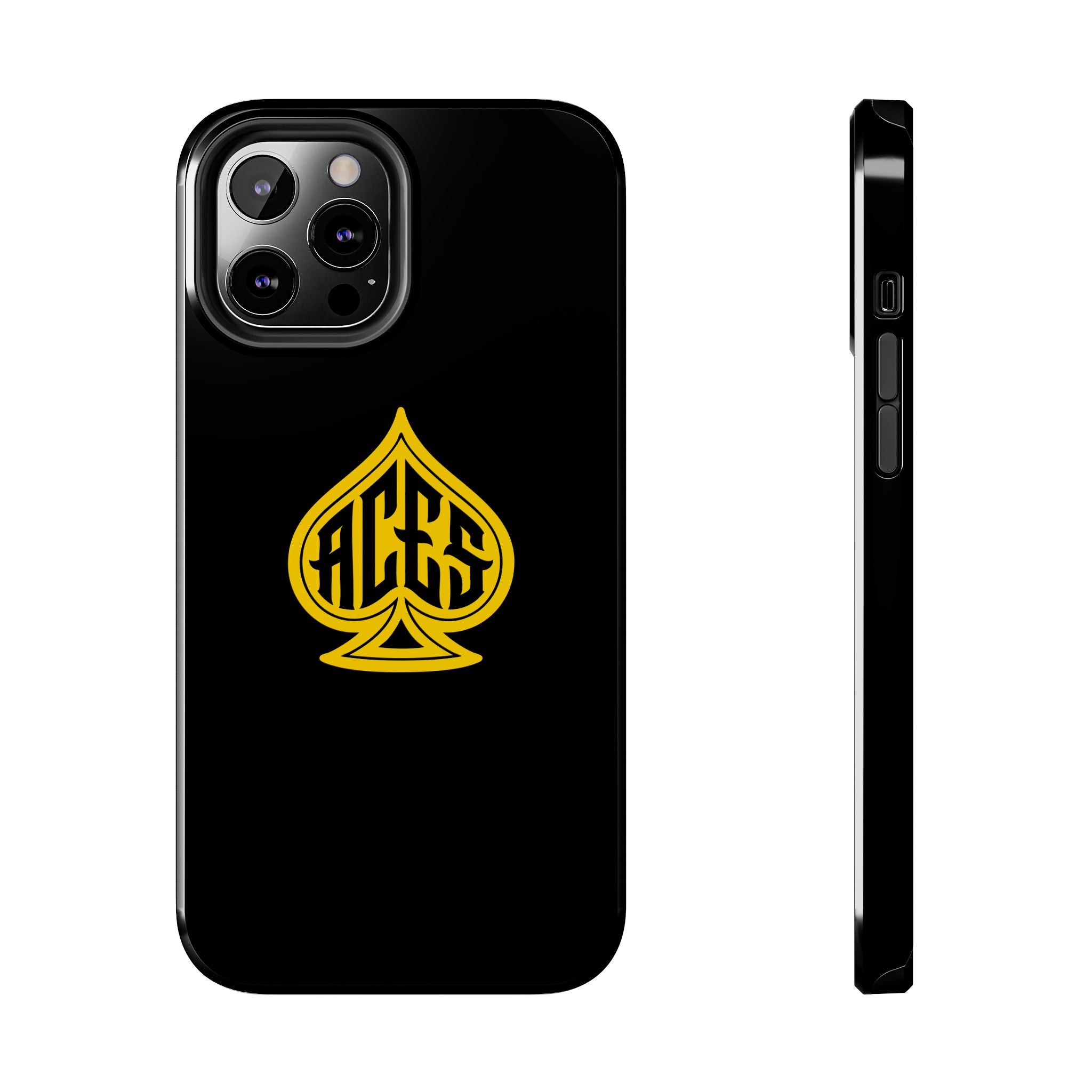 Phone Case — Black & Gold Protective Phone Cover (various sizes)