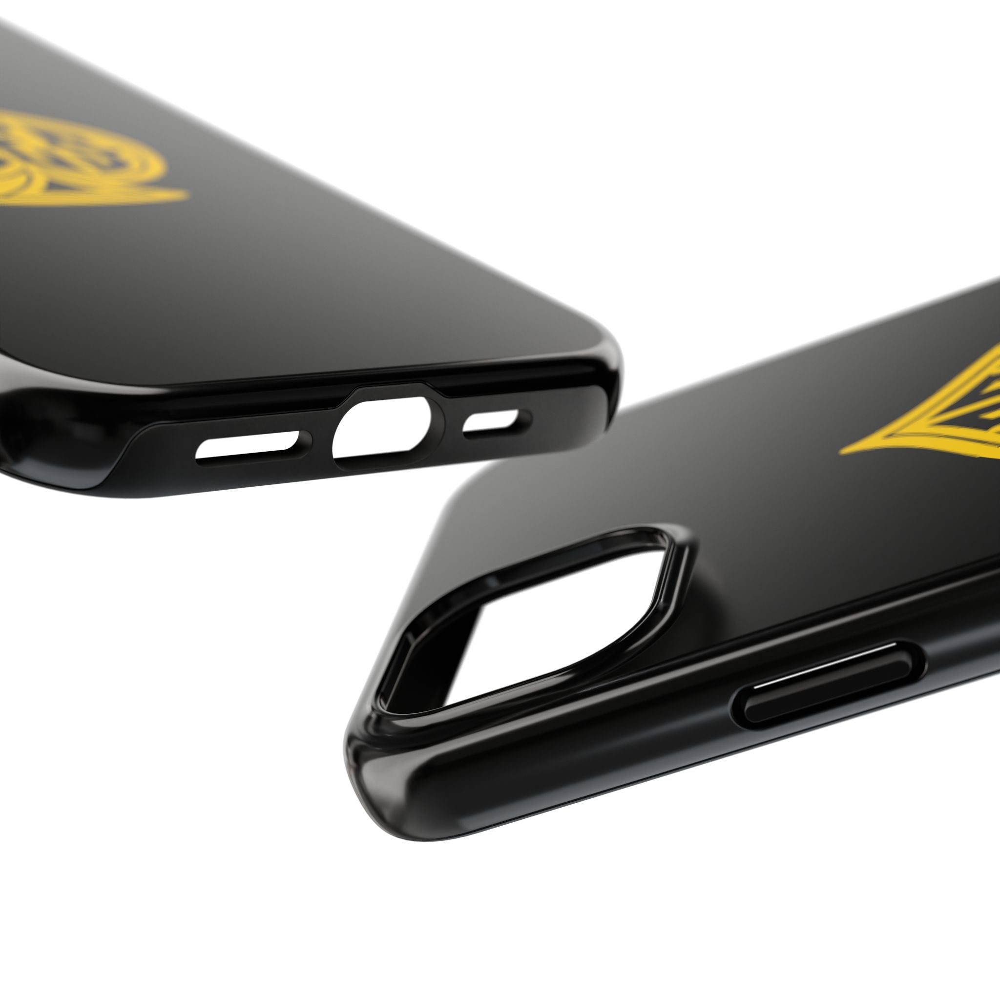 Phone Case — Black & Gold Protective Phone Cover (various sizes)