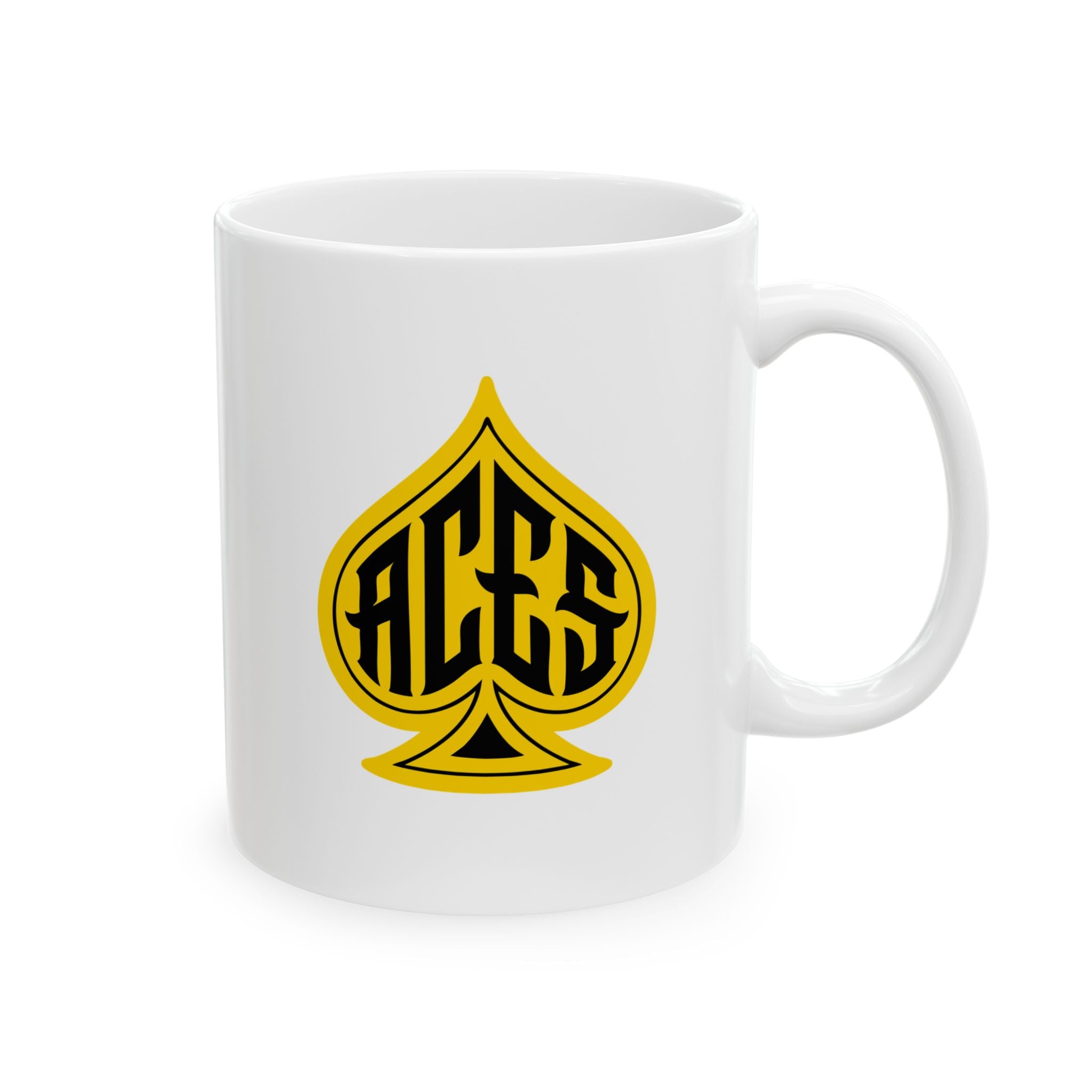 White Ceramic Mug with Spade Logo