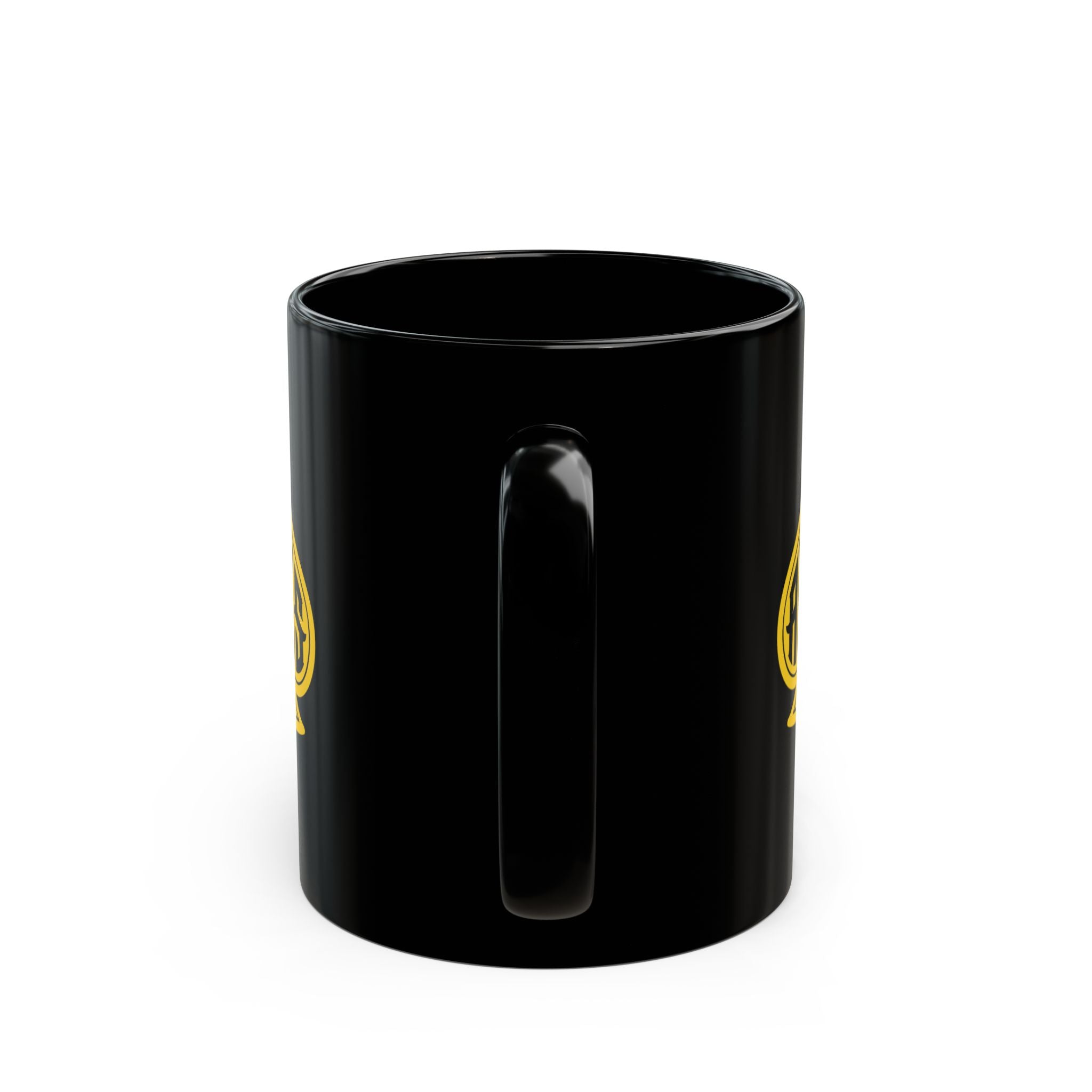 Black Ceramic Mug with Spade Logo