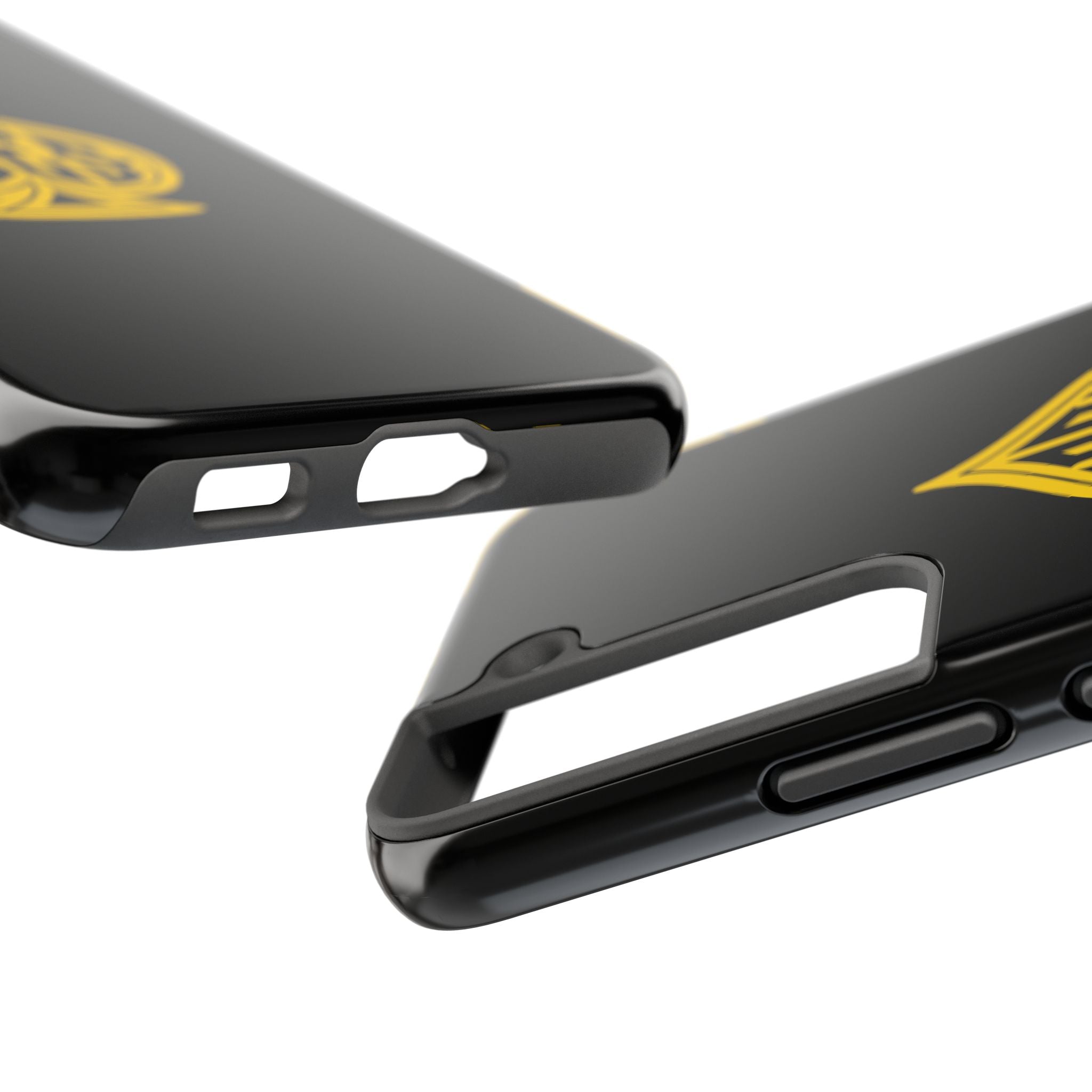 Phone Case — Black & Gold Protective Phone Cover (various sizes)