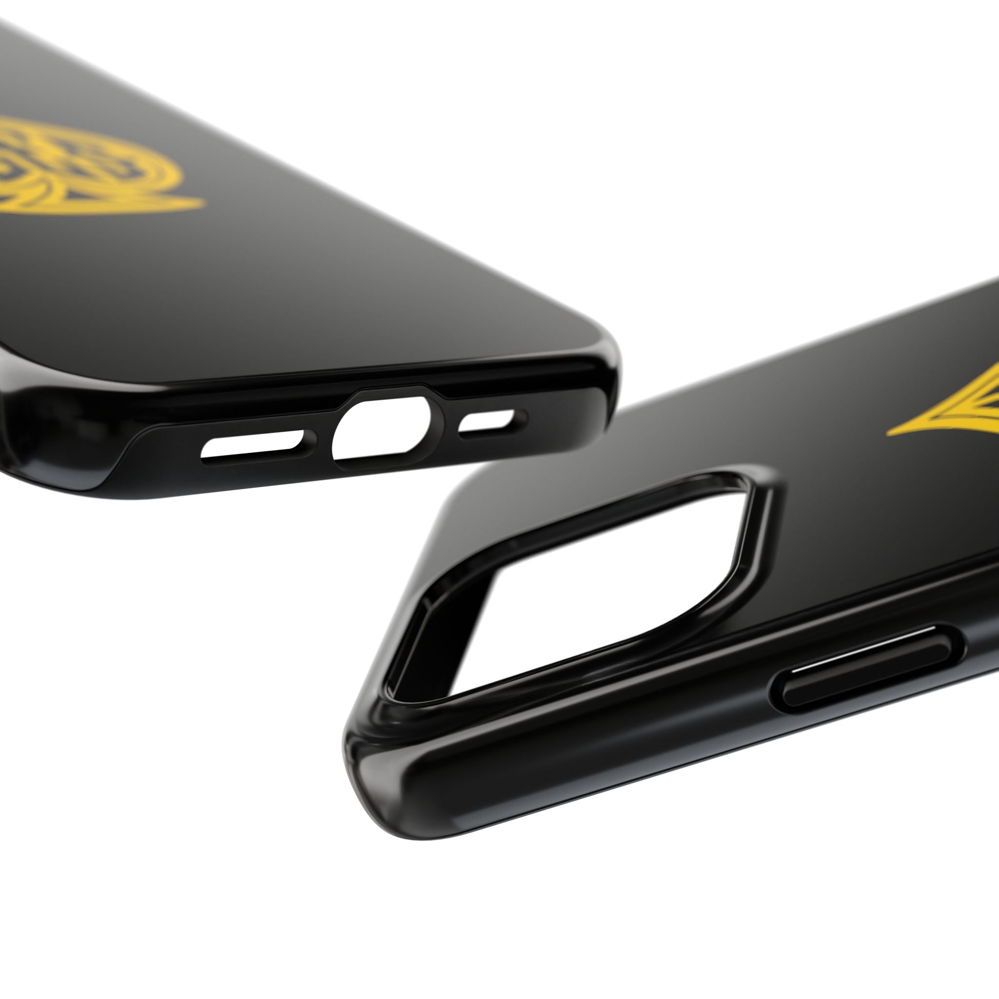 Phone Case — Black & Gold Protective Phone Cover (various sizes)
