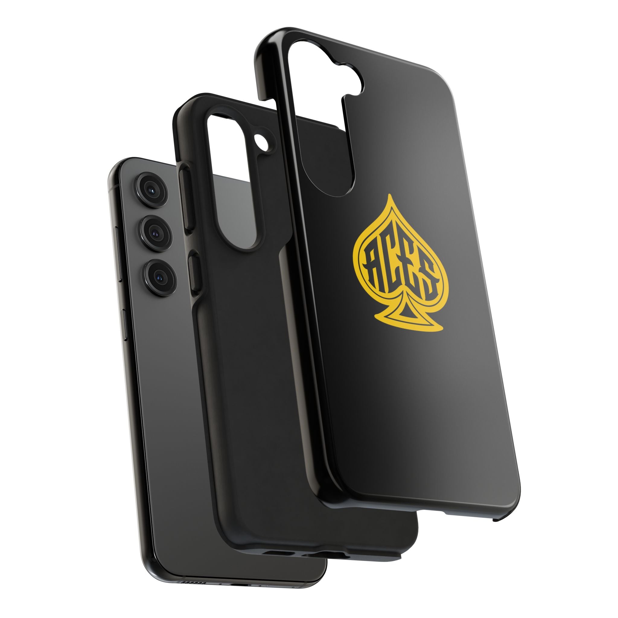 Phone Case — Black & Gold Protective Phone Cover (various sizes)
