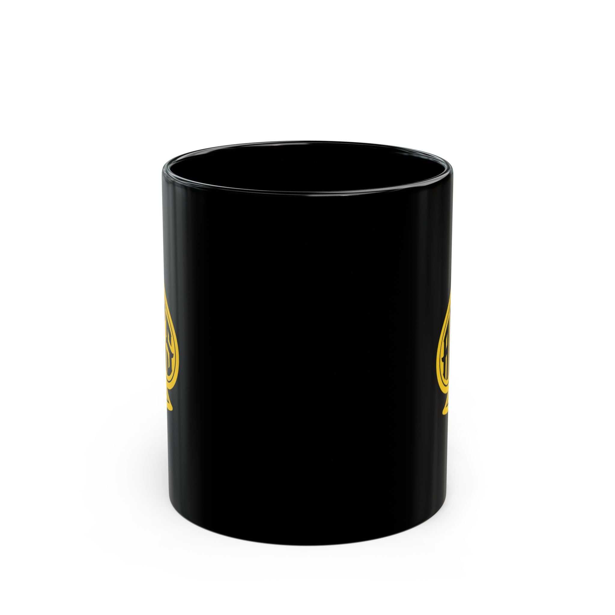 Black Ceramic Mug with Spade Logo