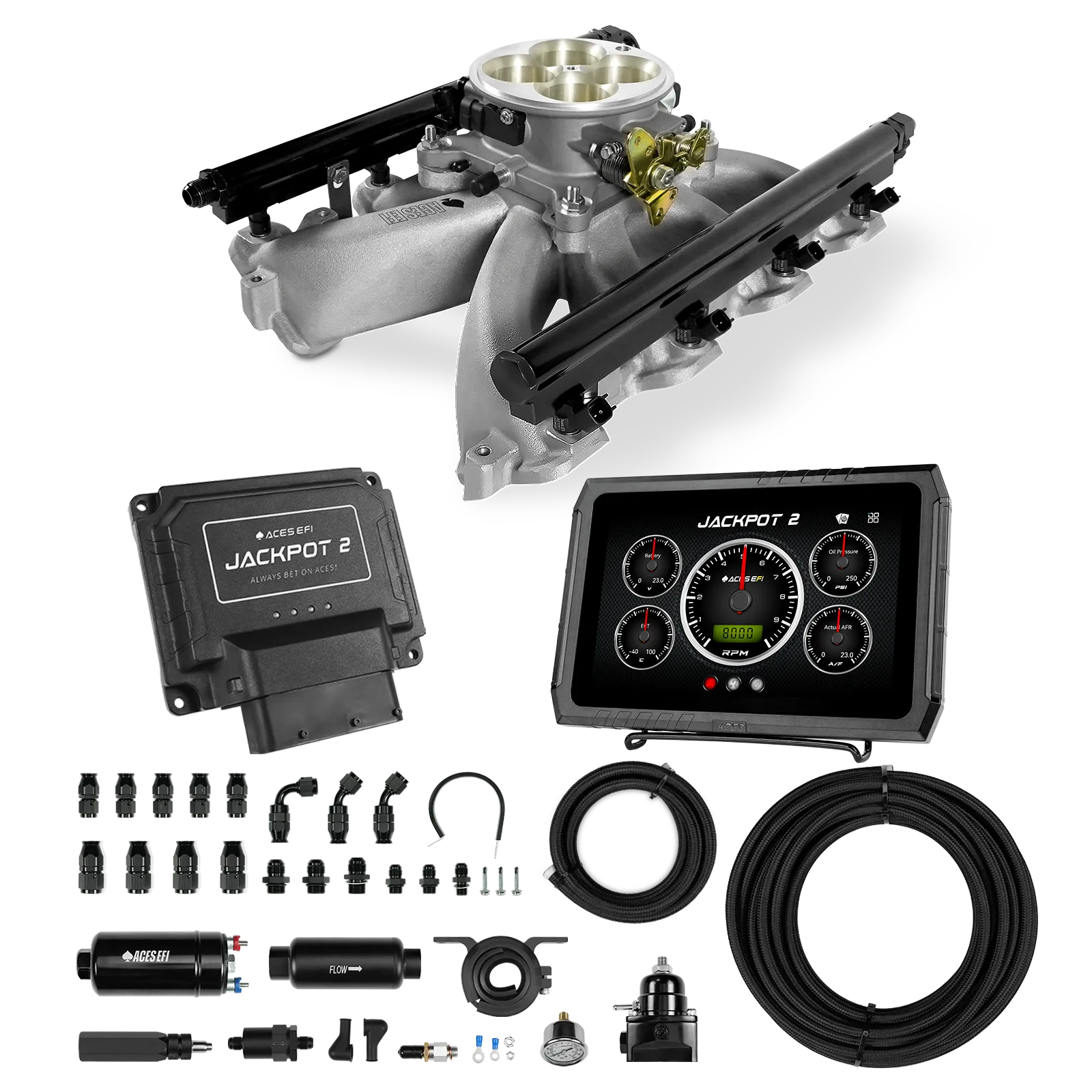 Jackpot 2 LS EFI System - Master Kit with 255 In-line Pump System w/40' PTFE Hose