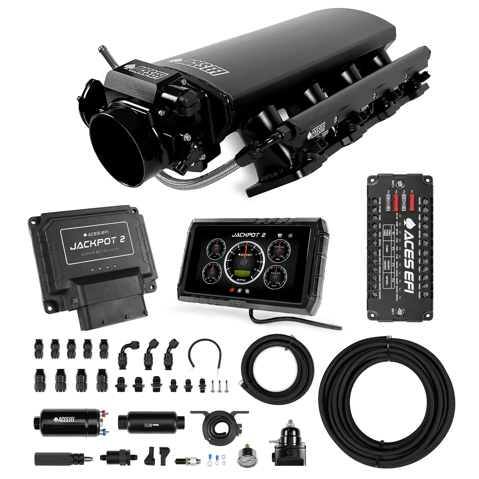 Jackpot 2 LS EFI System - Master Kit with 255 In-line Pump System w/40' PTFE Hose