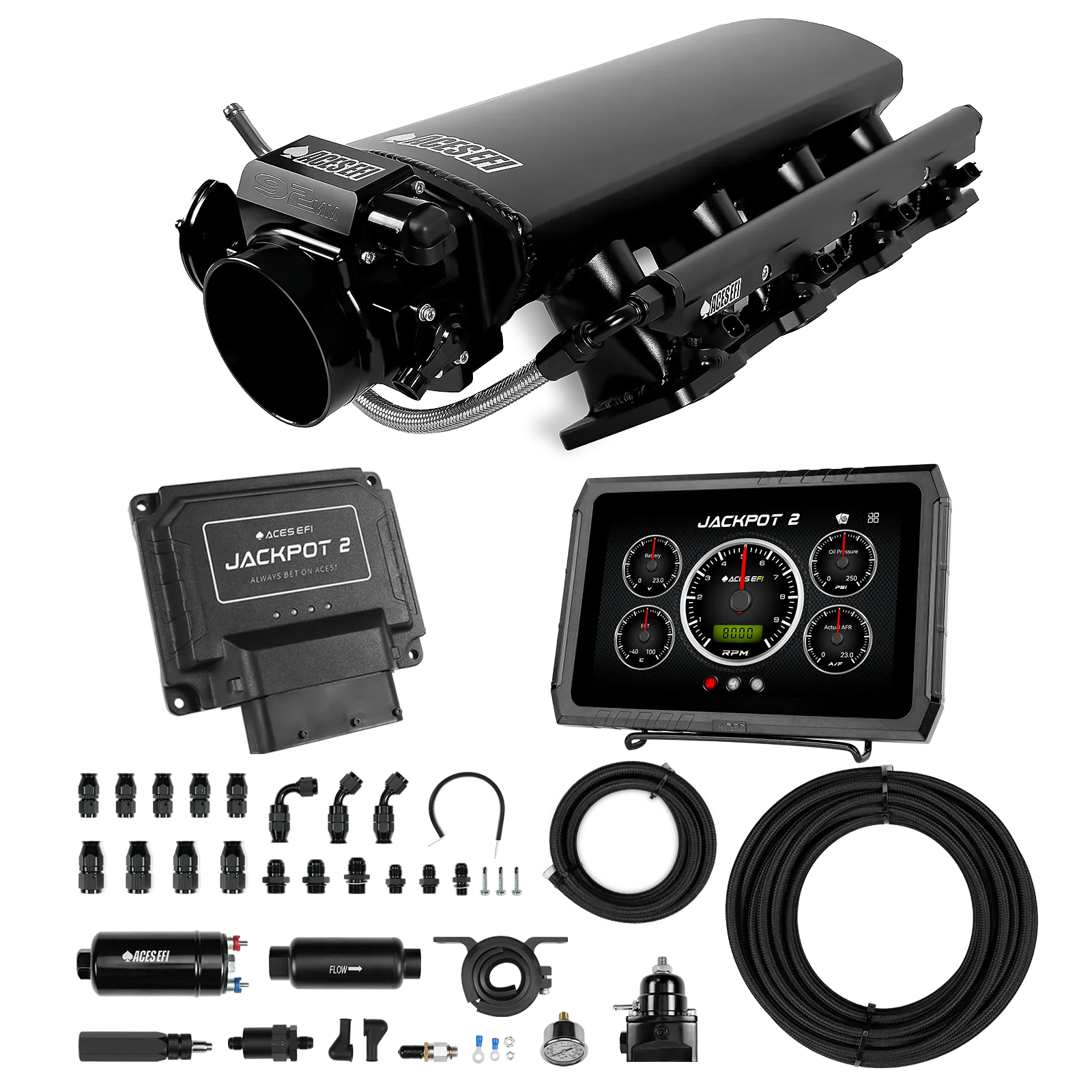 Jackpot 2 LS EFI System - Master Kit with 255 In-line Pump System w/40' PTFE Hose