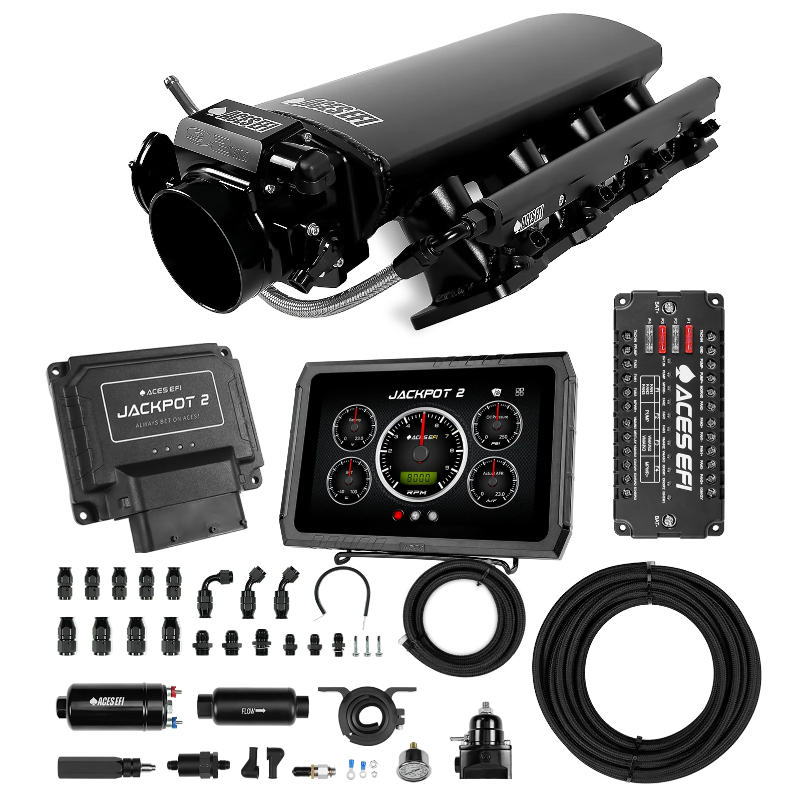 Jackpot 2 LS EFI System - Master Kit with 255 In-line Pump System w/40' PTFE Hose