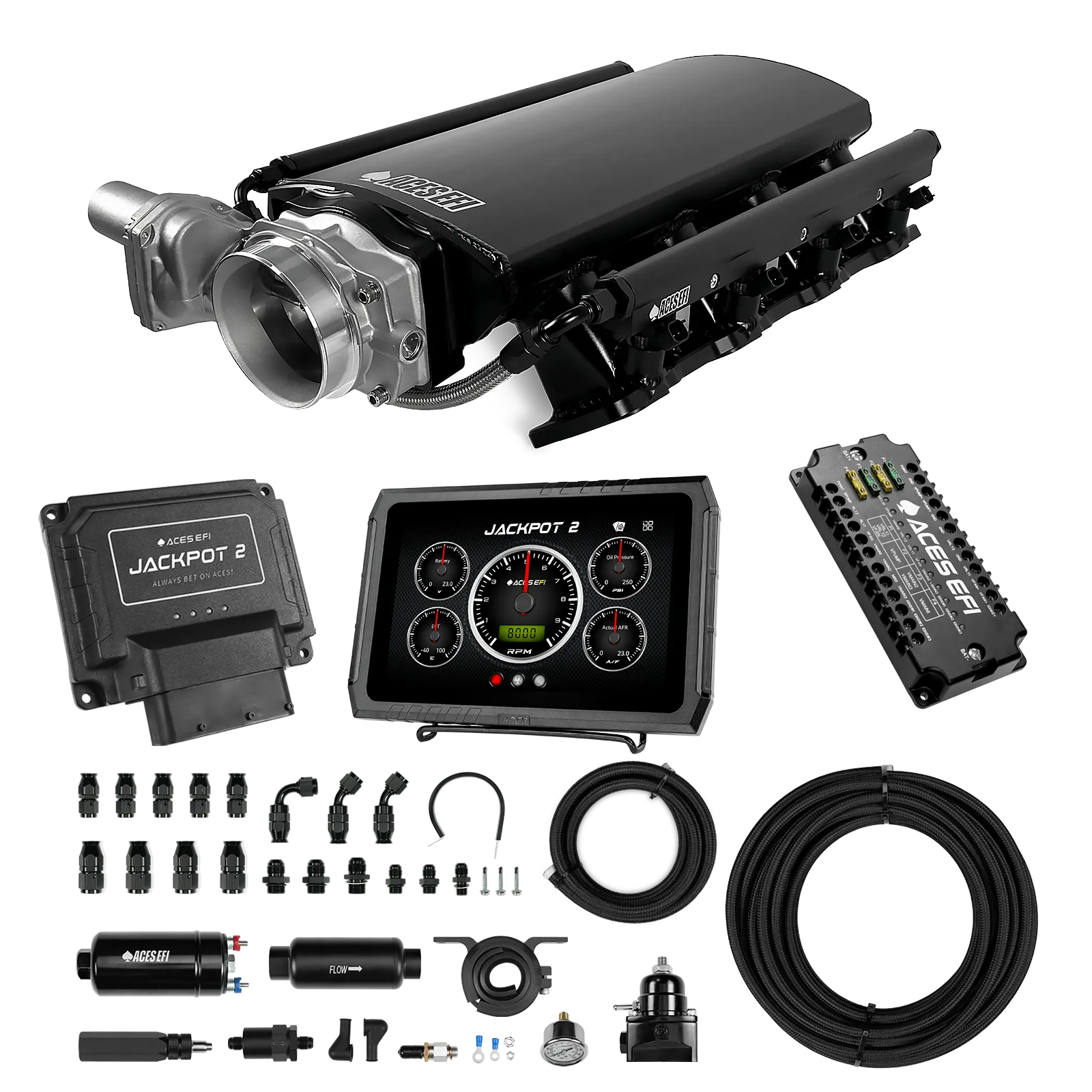 Jackpot 2 LS EFI System - Master Kit with 255 In-line Pump System w/40' PTFE Hose