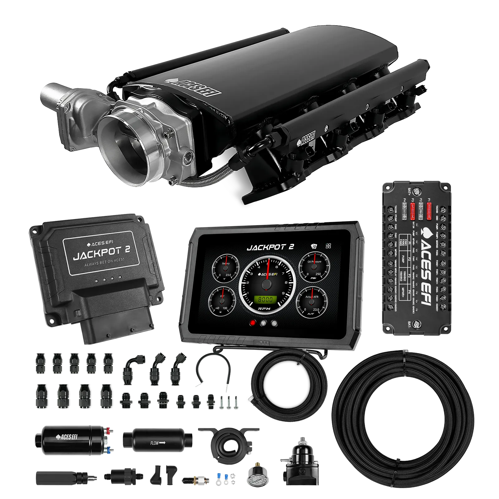 Jackpot 2 LS EFI System - Master Kit with 255 In-line Pump System w/40' PTFE Hose