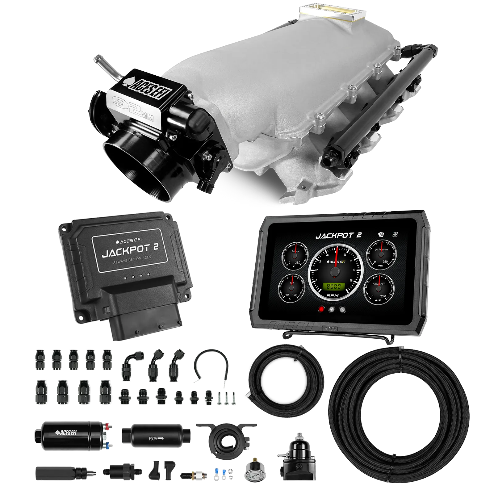 Jackpot 2 LS EFI System - Master Kit with 255 In-line Pump System w/40' PTFE Hose