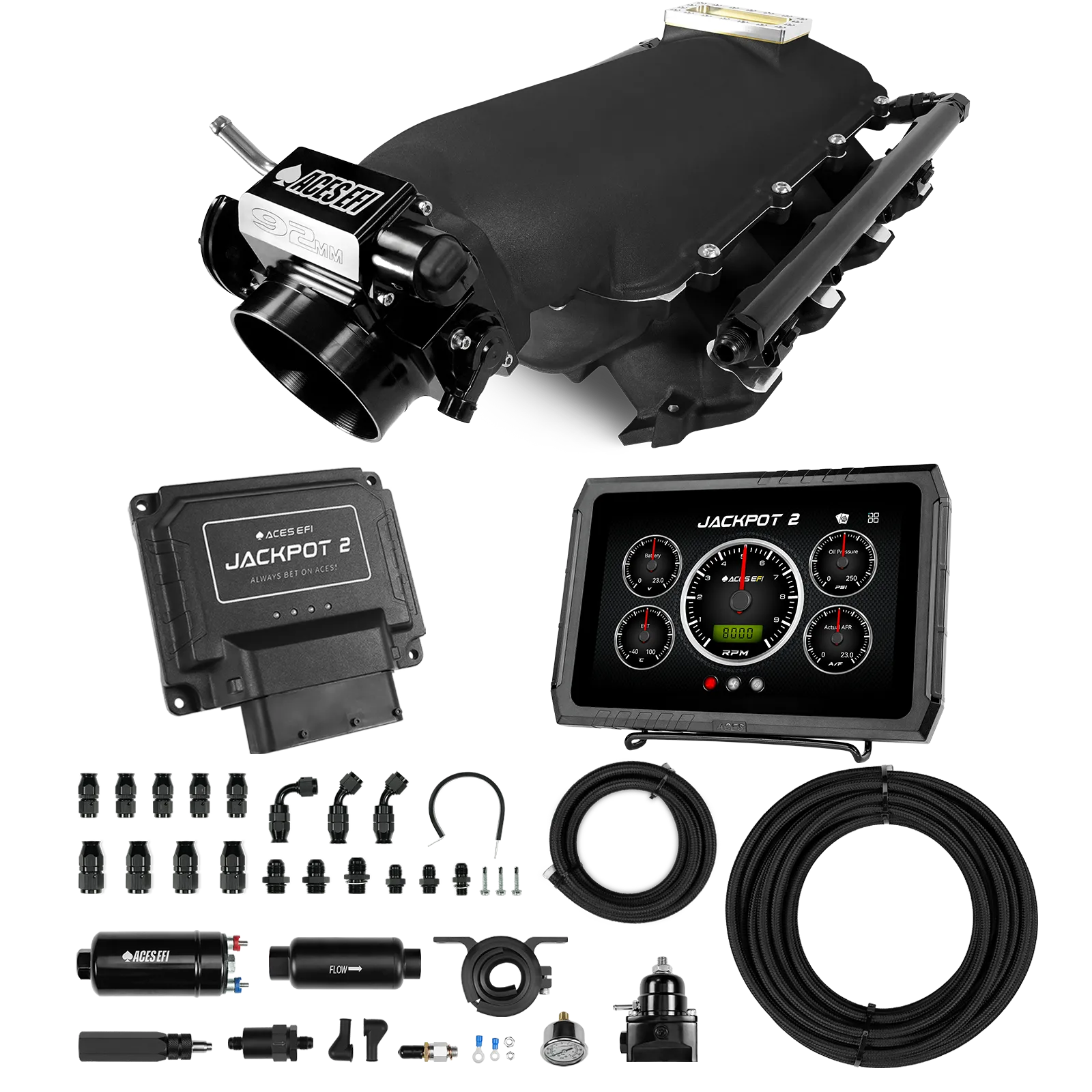Jackpot 2 LS EFI System - Master Kit with 255 In-line Pump System w/40' PTFE Hose