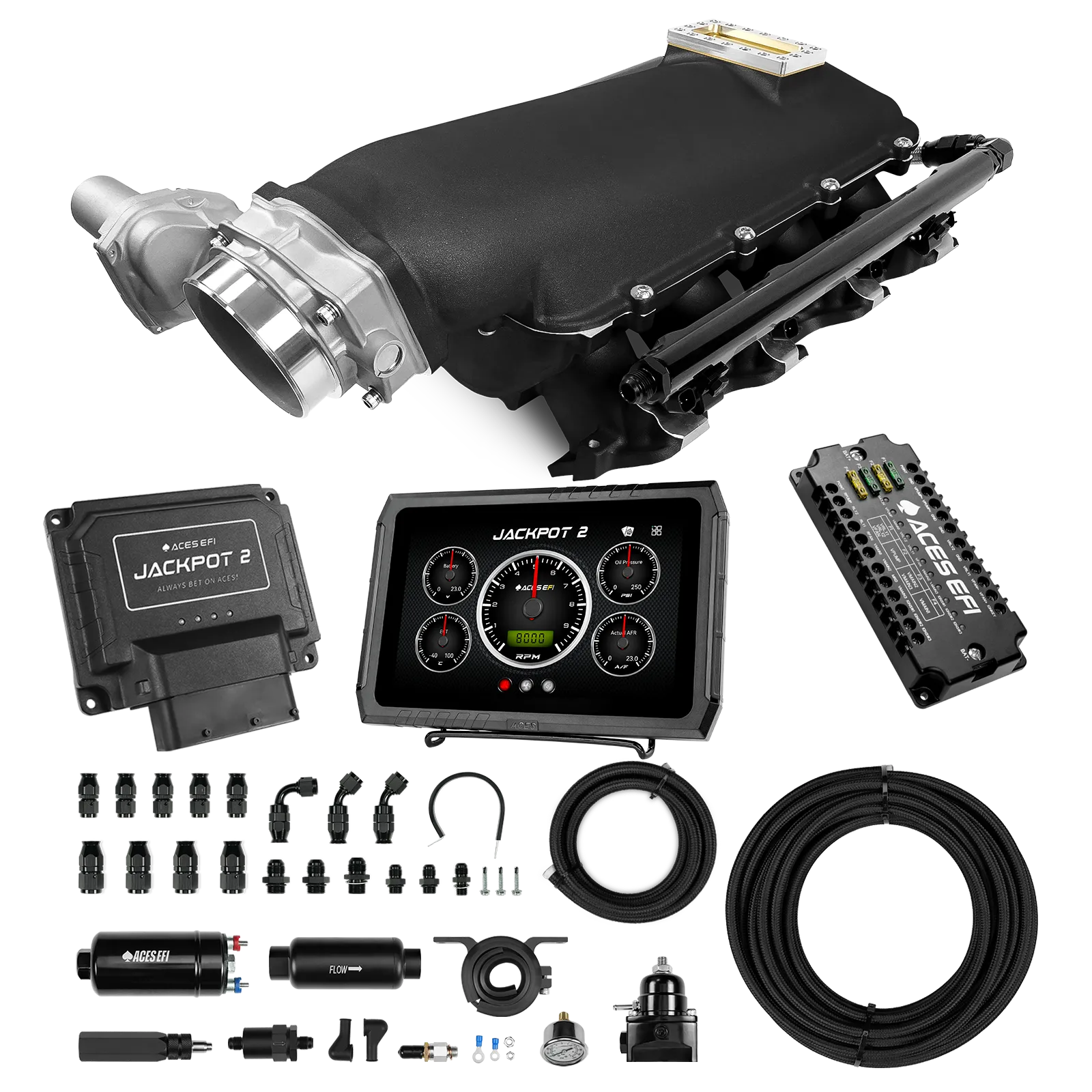 Jackpot 2 LS EFI System - Master Kit with 255 In-line Pump System w/40' PTFE Hose