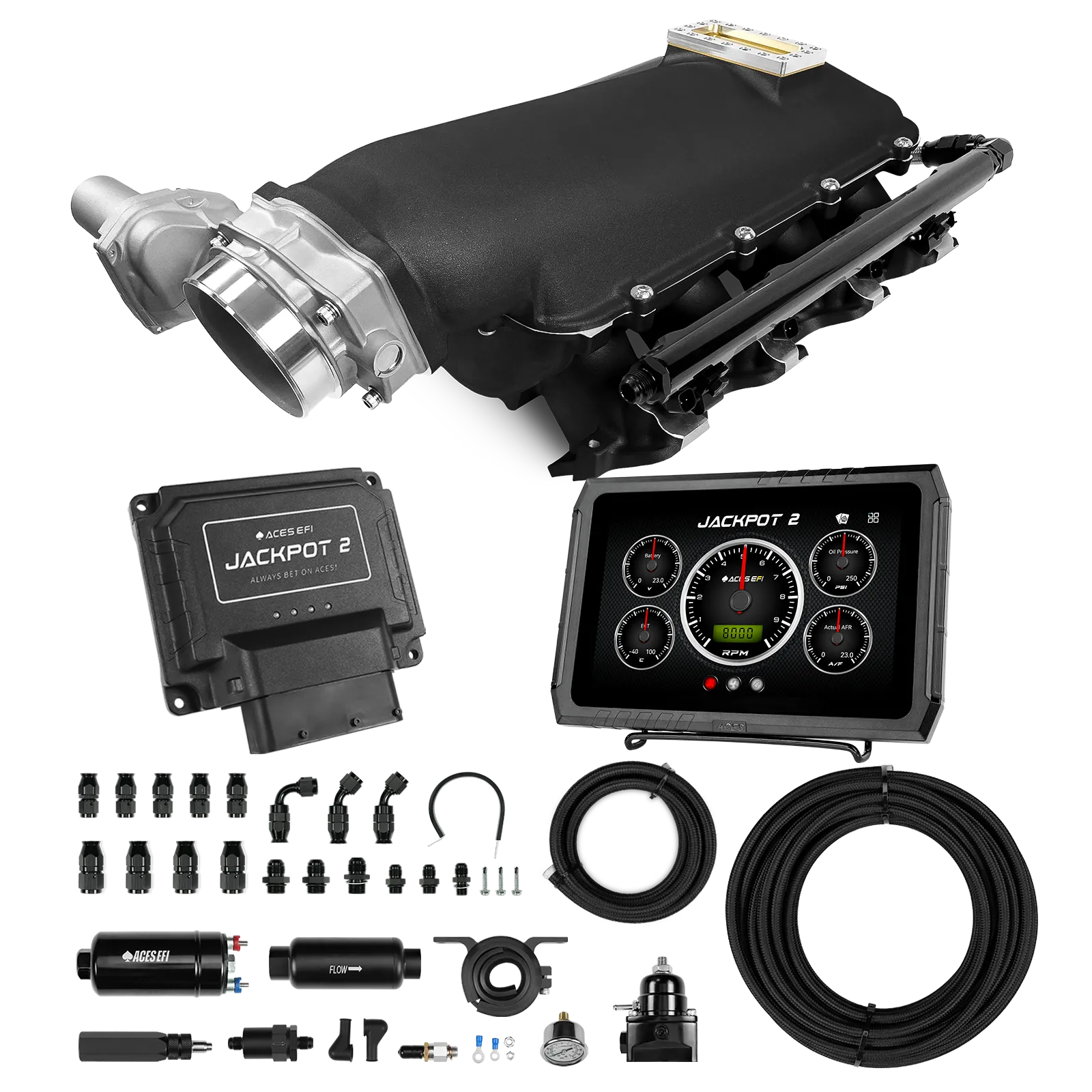 Jackpot 2 LS EFI System - Master Kit with 255 In-line Pump System w/40' PTFE Hose