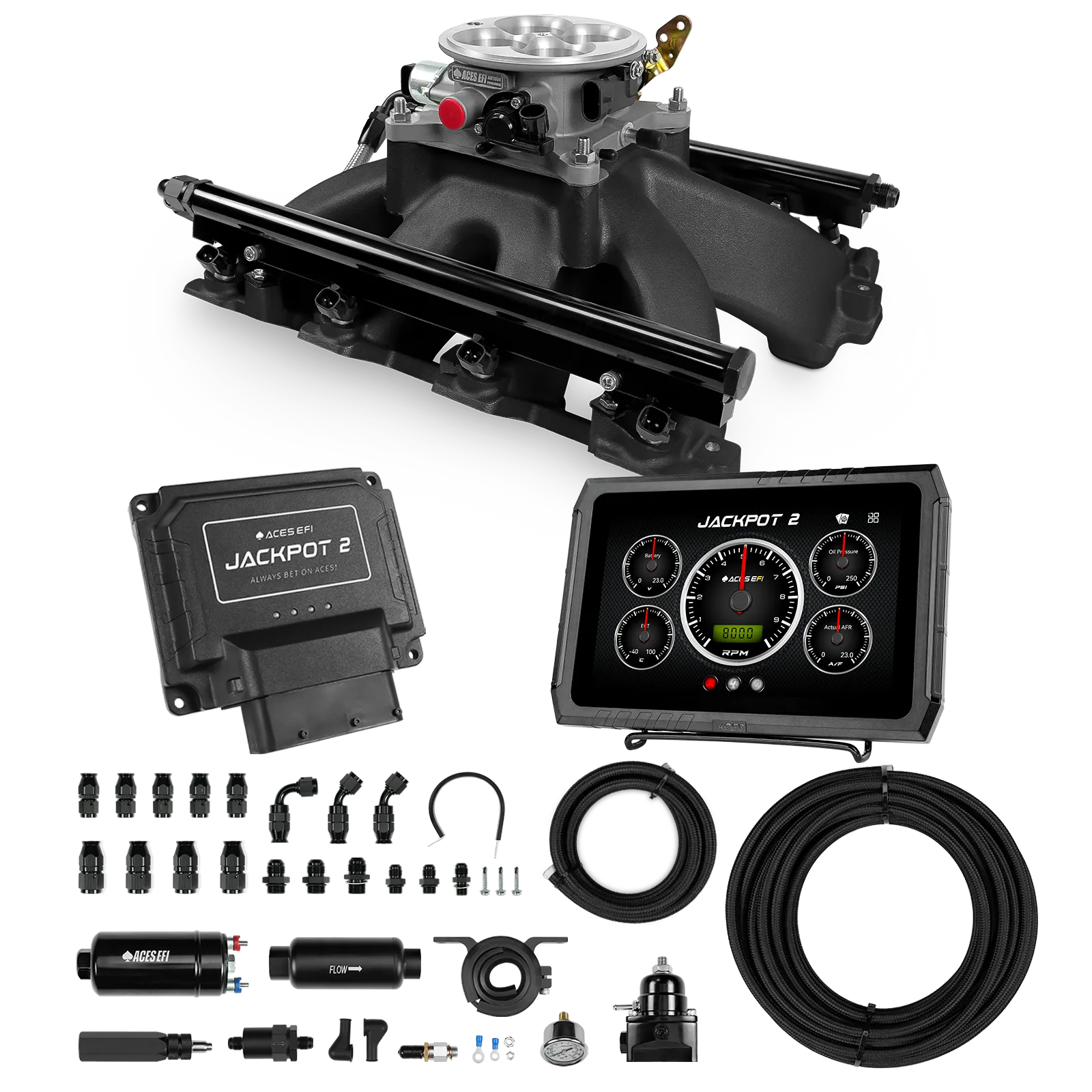 Jackpot 2 LS EFI System - Master Kit with 255 In-line Pump System w/40' PTFE Hose
