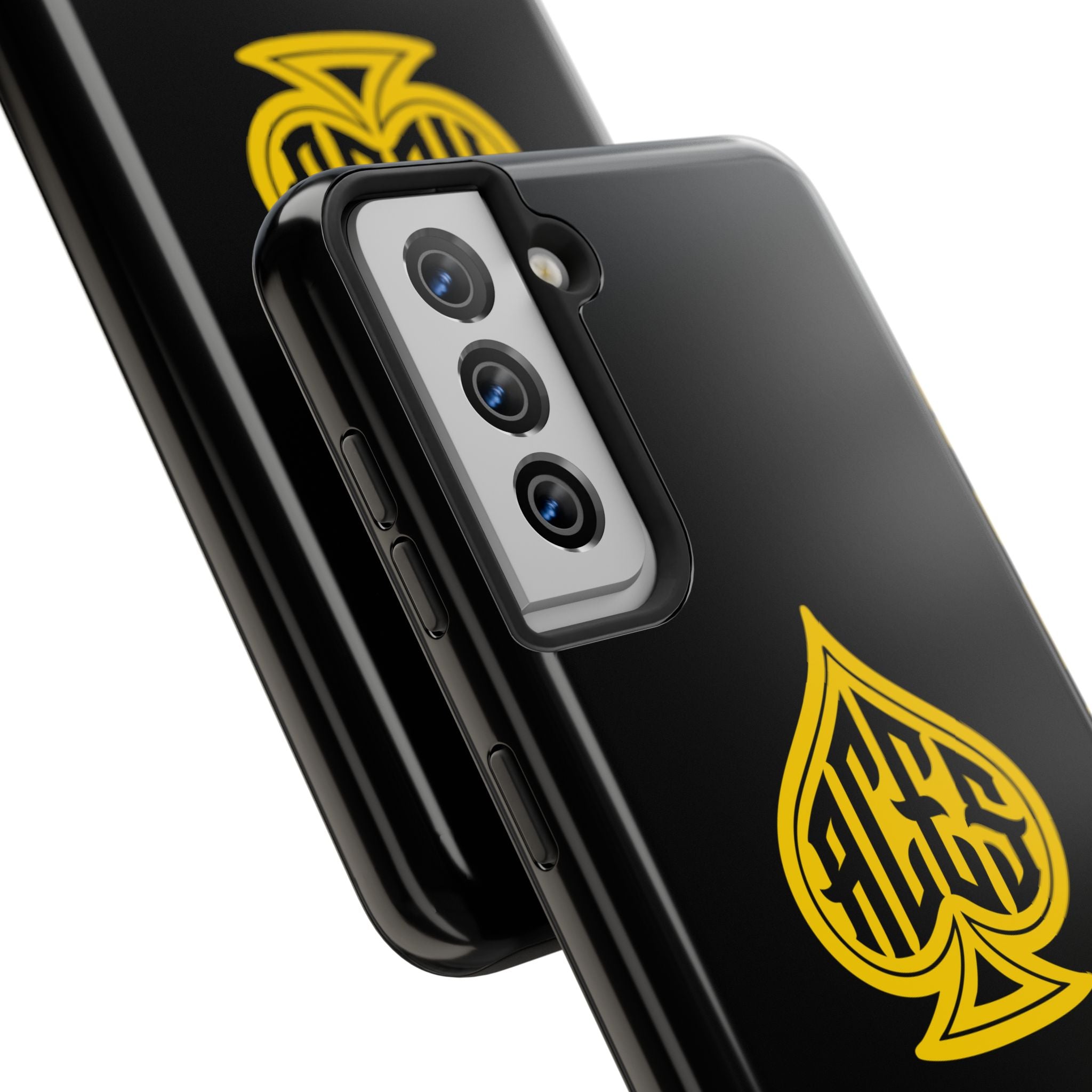 Phone Case — Black & Gold Protective Phone Cover (various sizes)