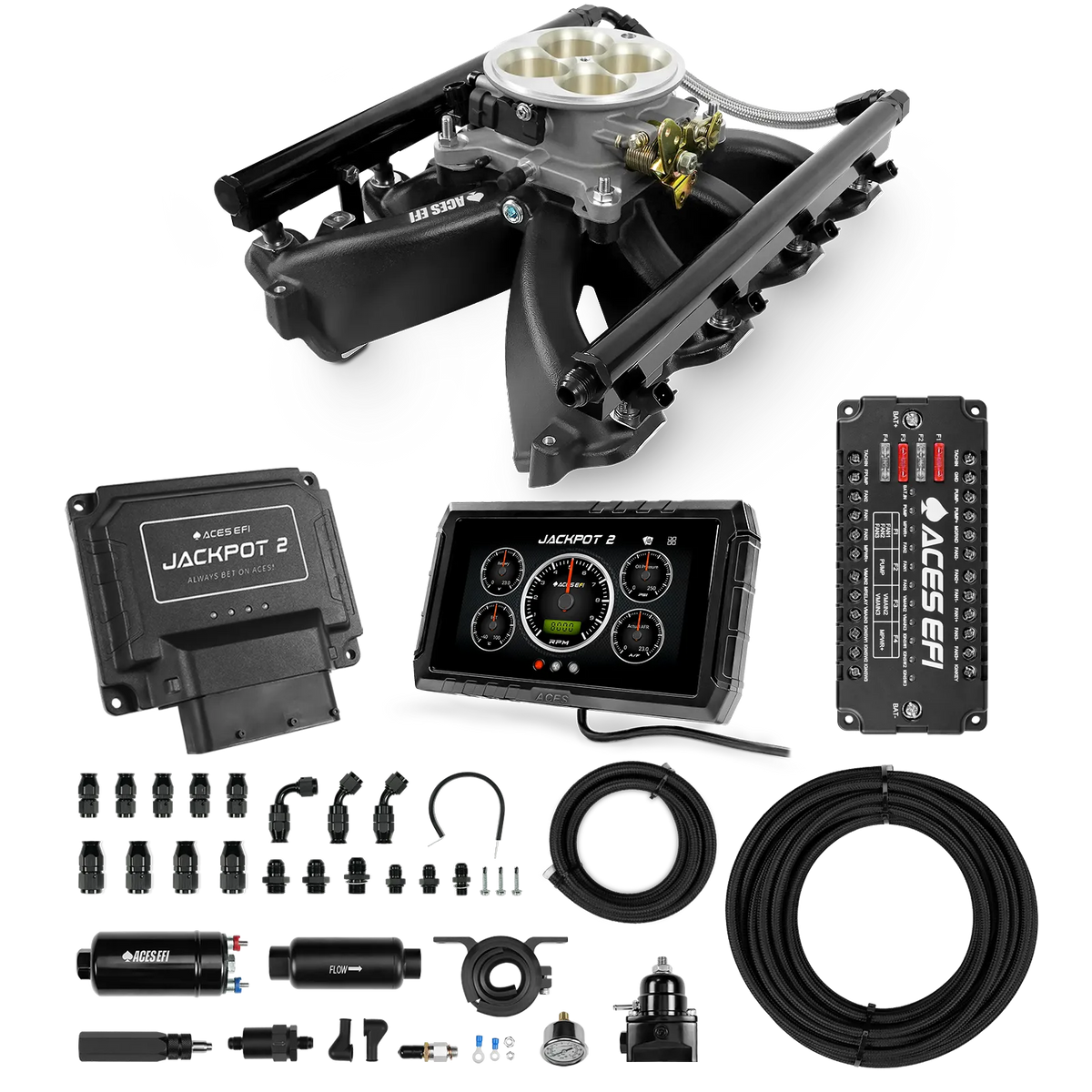 Jackpot 2 LS EFI System - Master Kit with 255 In-line Pump System w/40' PTFE Hose