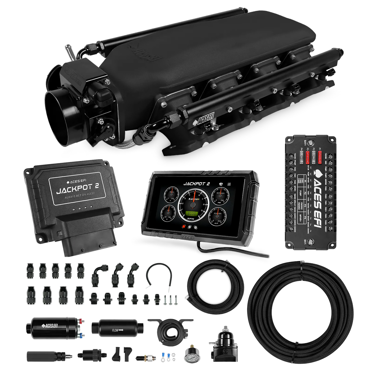 Jackpot 2 LS EFI System - Master Kit with 255 In-line Pump System w/40' PTFE Hose