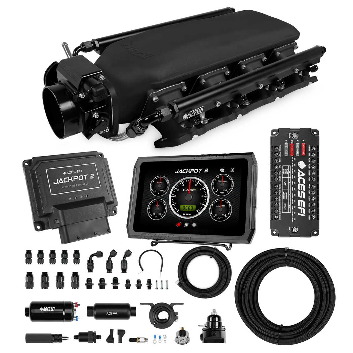 Jackpot 2 LS EFI System - Master Kit with 255 In-line Pump System w/40' PTFE Hose