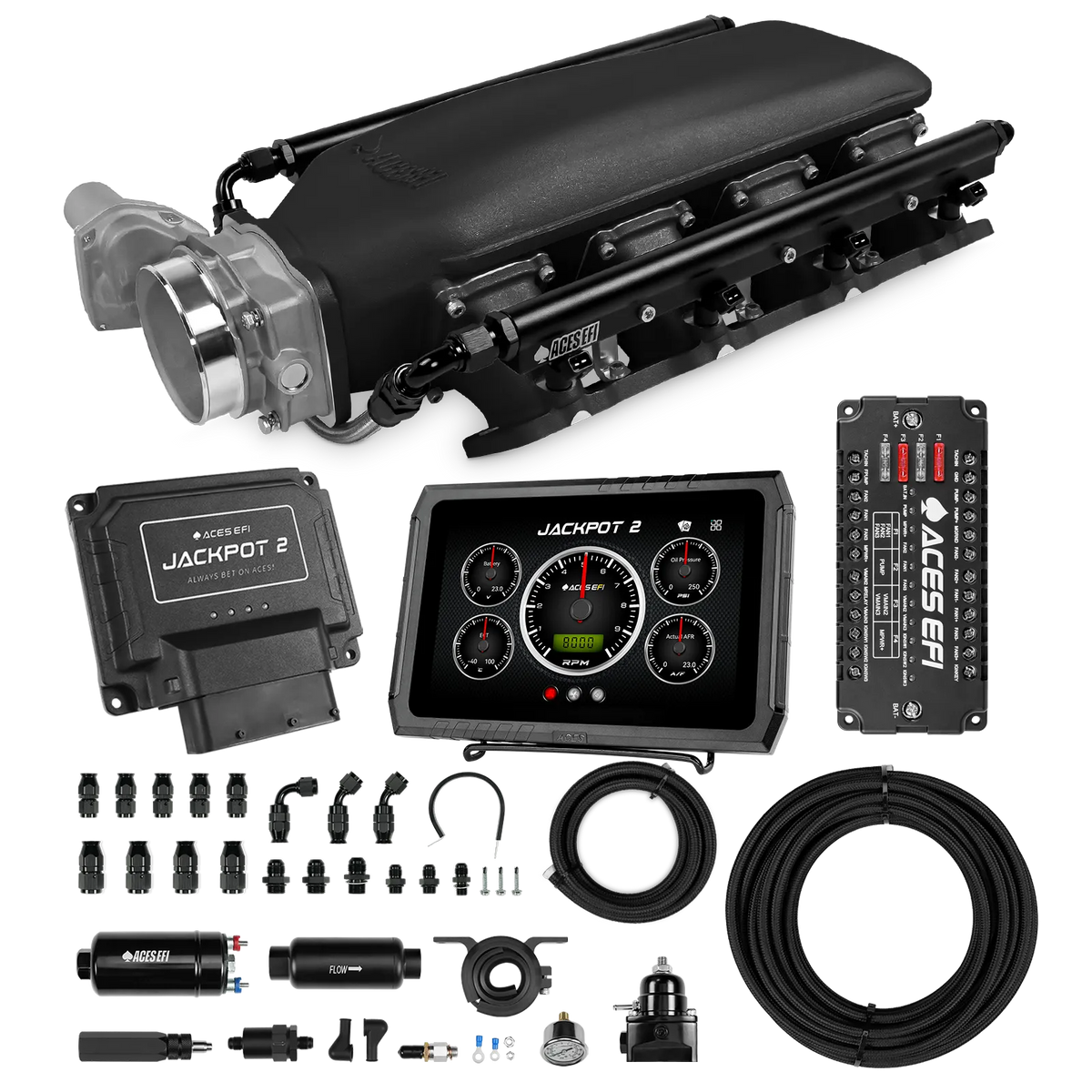 Jackpot 2 LS EFI System - Master Kit with 255 In-line Pump System w/40' PTFE Hose