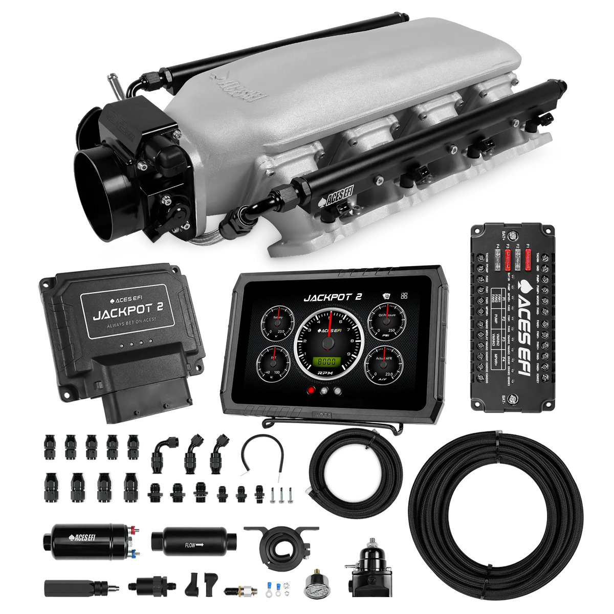 Jackpot 2 LS EFI System - Master Kit with 255 In-line Pump System w/40' PTFE Hose