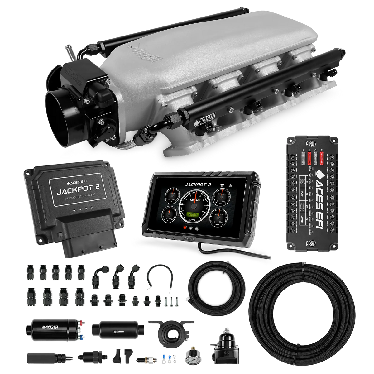 Jackpot 2 LS EFI System - Master Kit with 255 In-line Pump System w/40' PTFE Hose