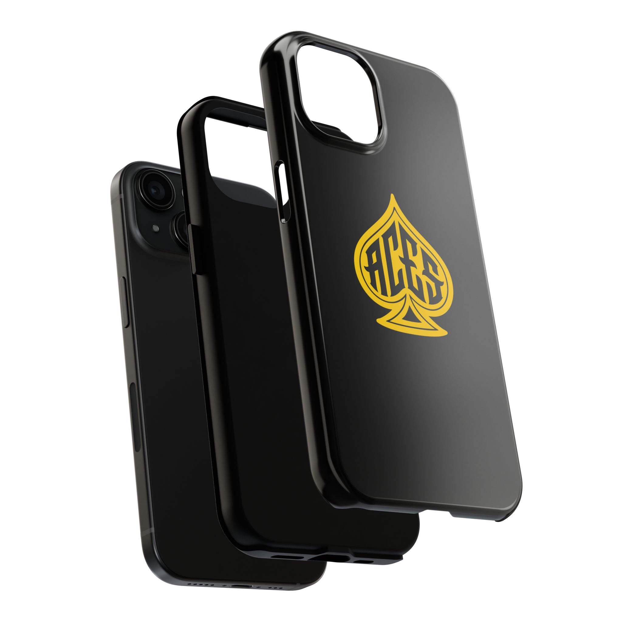 Phone Case — Black & Gold Protective Phone Cover (various sizes)