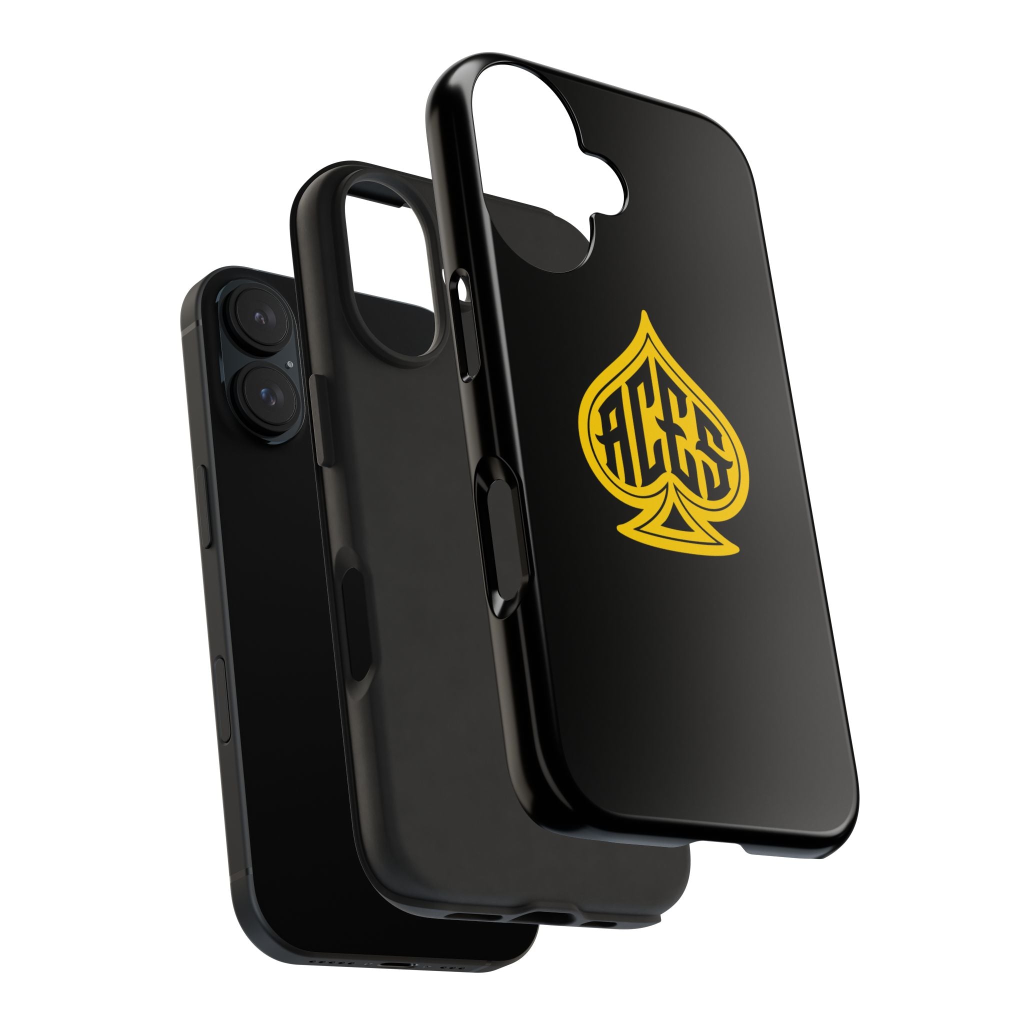 Phone Case — Black & Gold Protective Phone Cover (various sizes)