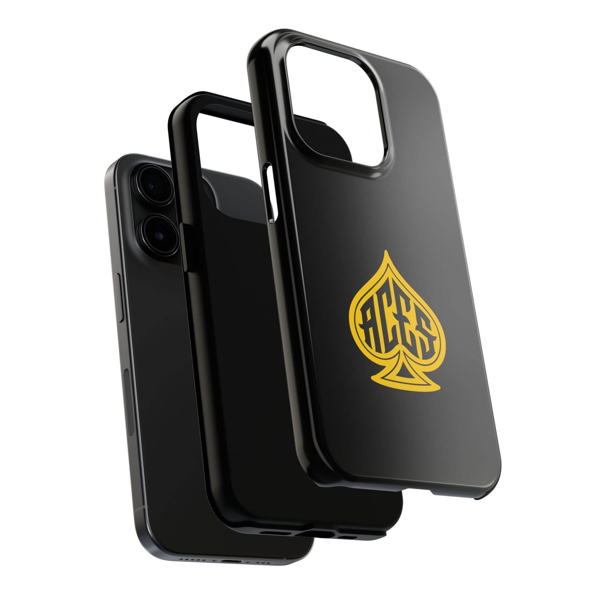 Phone Case — Black & Gold Protective Phone Cover (various sizes)