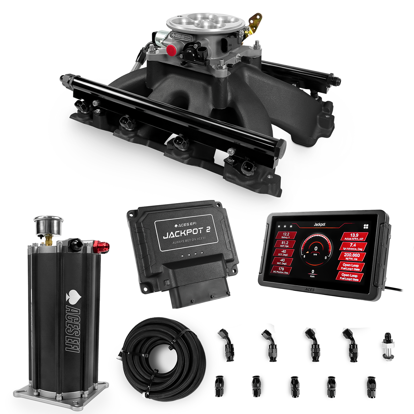 Jackpot 2 LS EFI System - Master Kit with Command Center 2 Surge Tank