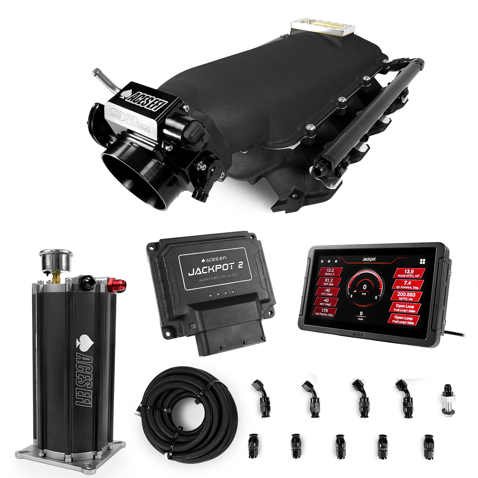 Jackpot 2 LS EFI System - Master Kit with Command Center 2 Surge Tank