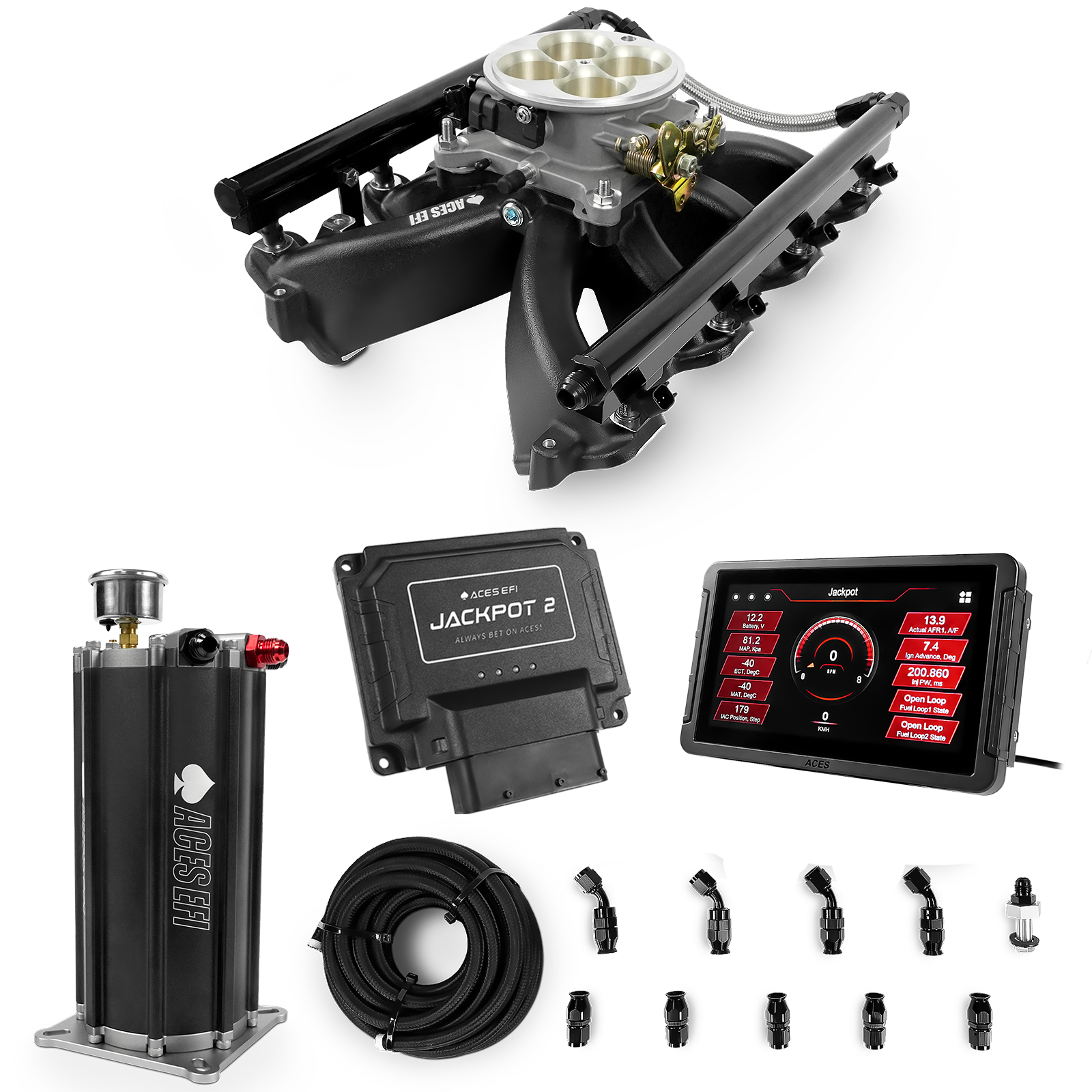 Jackpot 2 LS EFI System - Master Kit with Command Center 2 Surge Tank