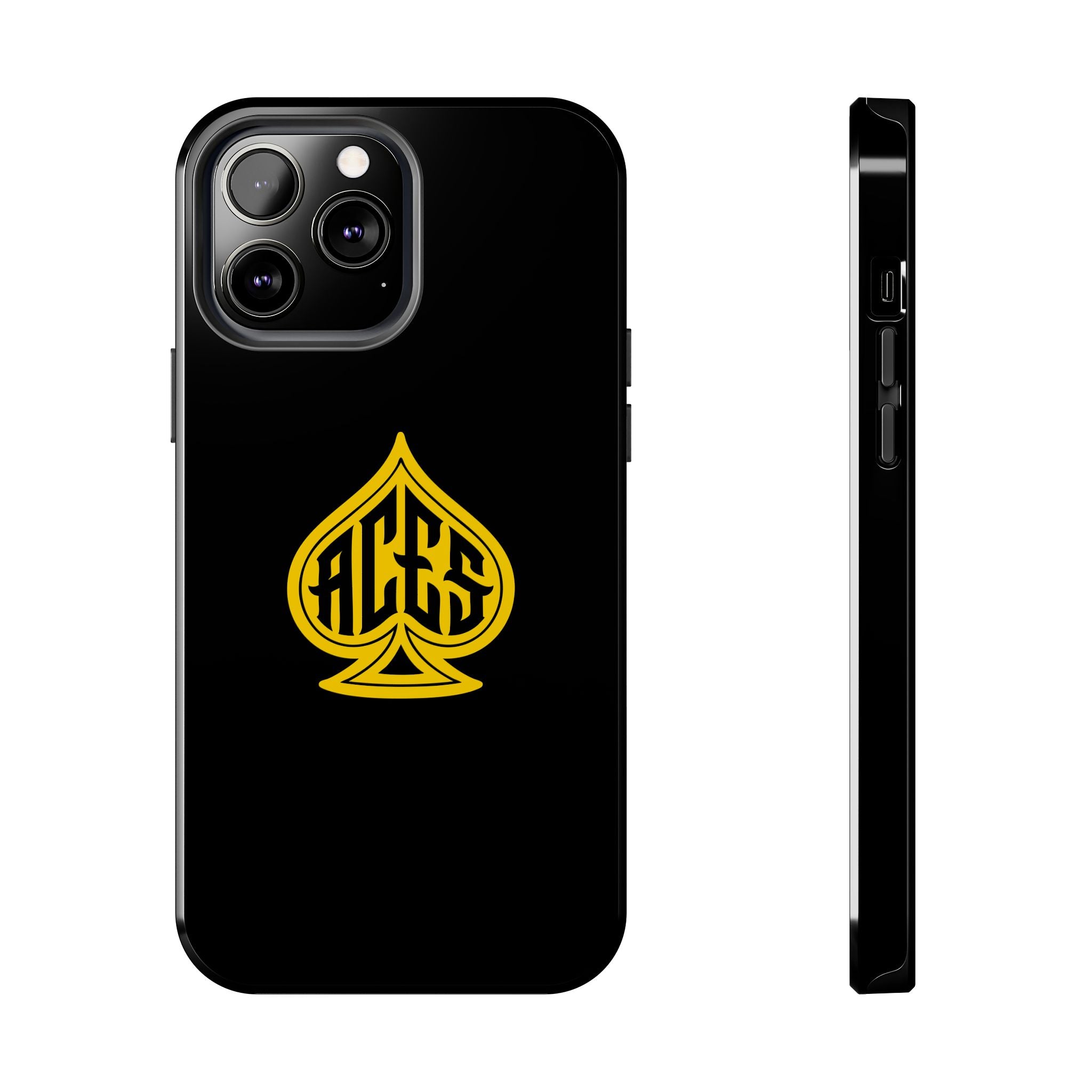 Phone Case — Black & Gold Protective Phone Cover (various sizes)
