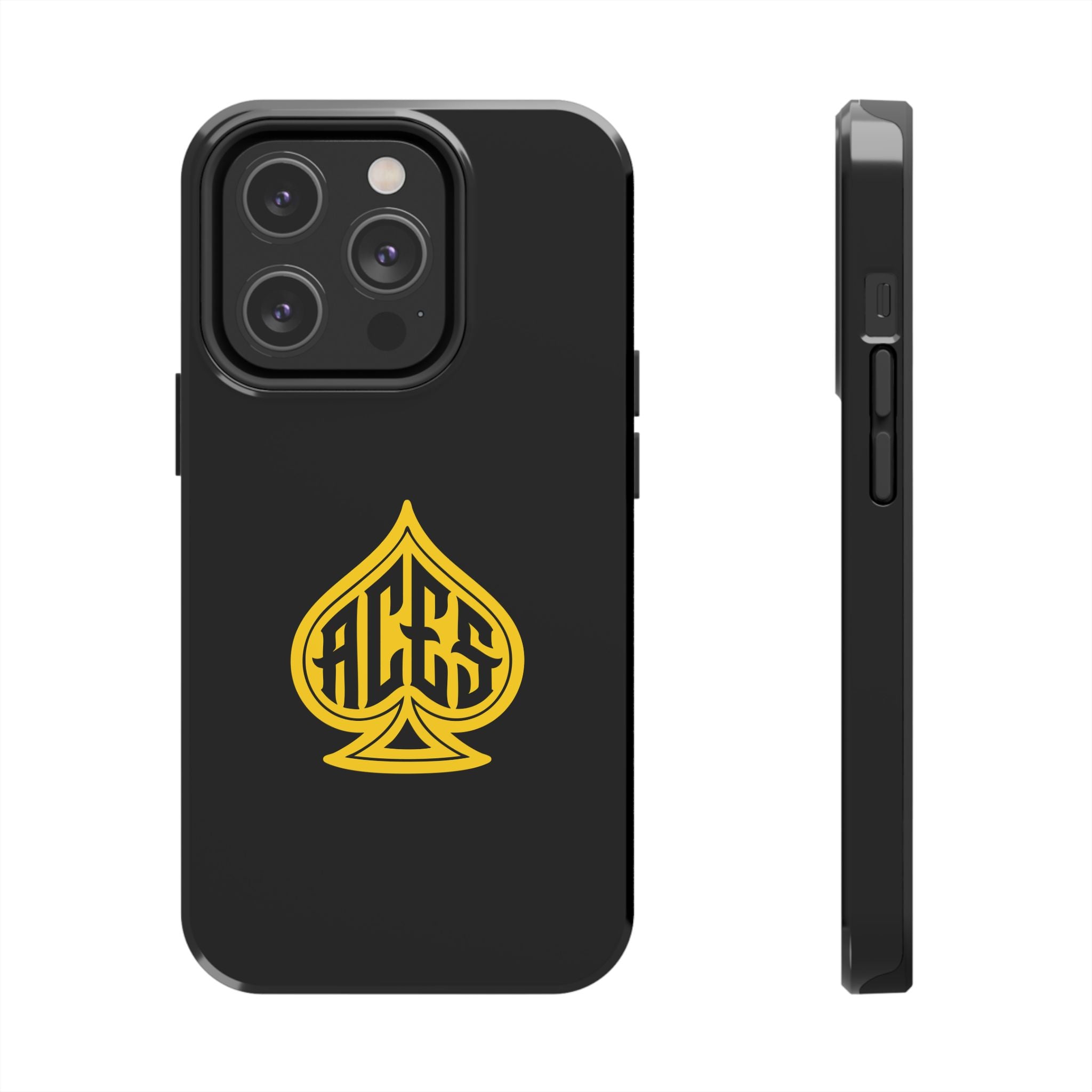 Phone Case — Black & Gold Protective Phone Cover (various sizes)