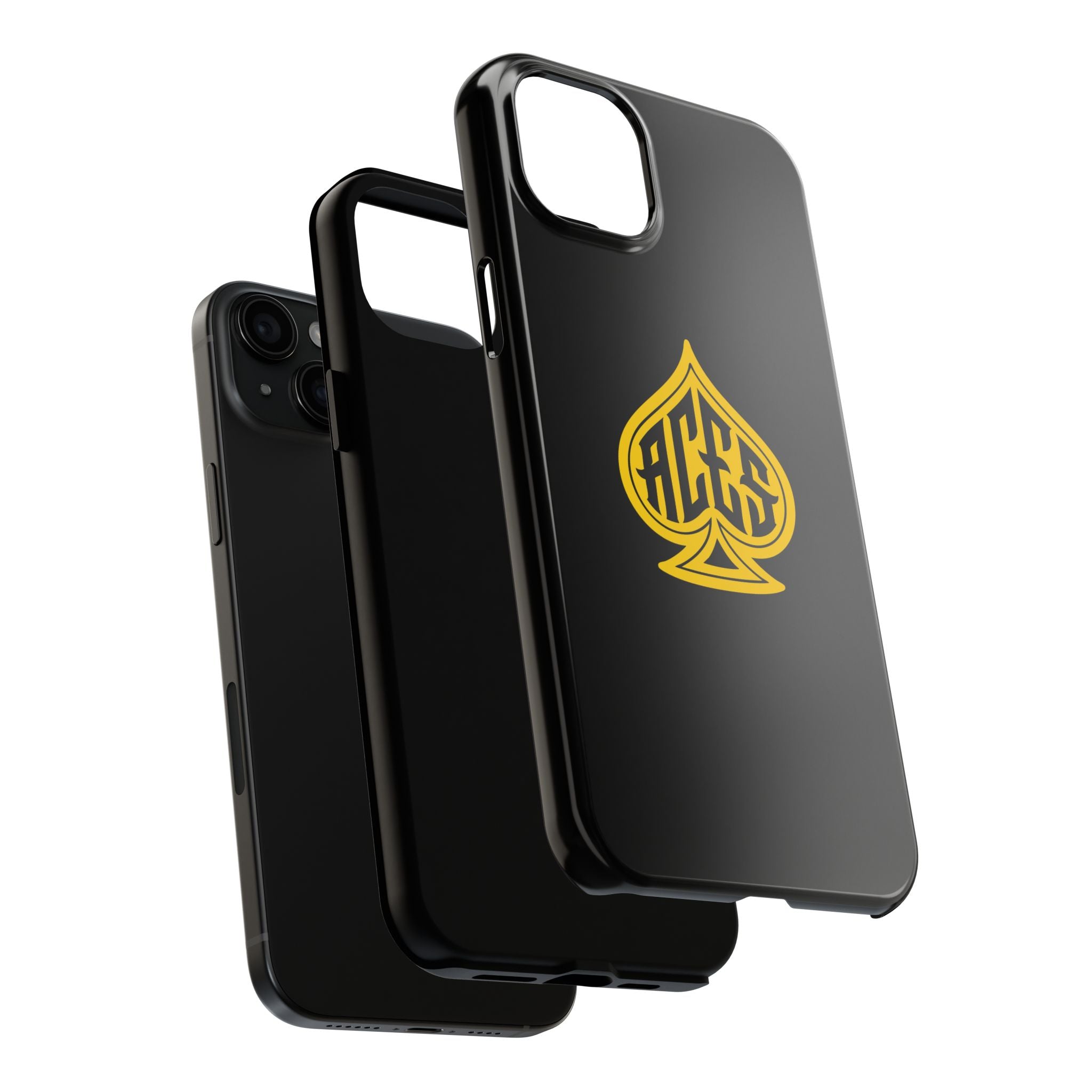 Phone Case — Black & Gold Protective Phone Cover (various sizes)