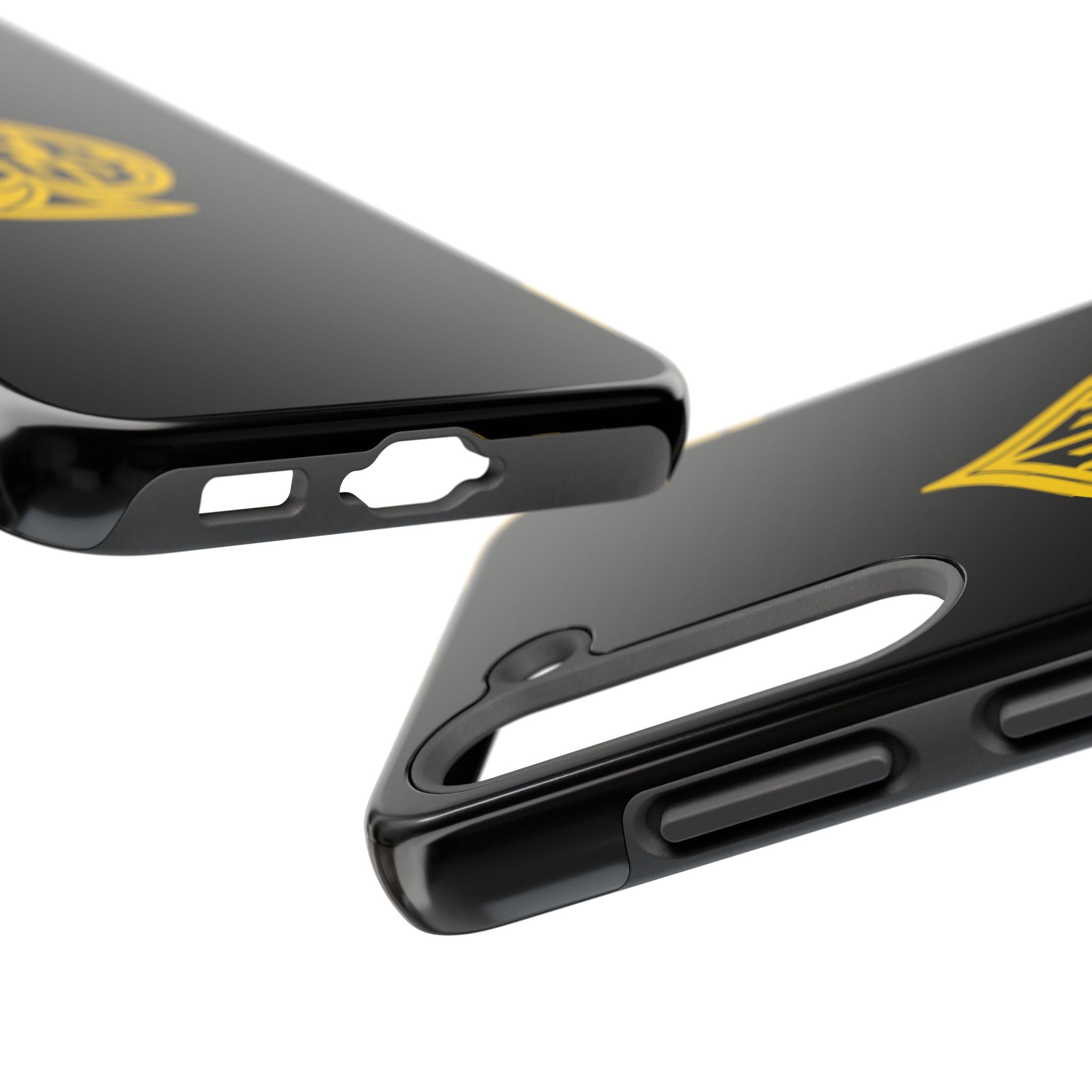 Phone Case — Black & Gold Protective Phone Cover (various sizes)