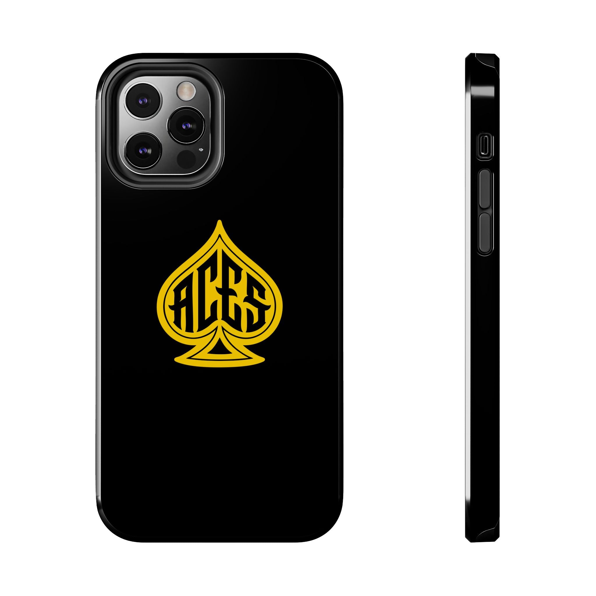 Phone Case — Black & Gold Protective Phone Cover (various sizes)