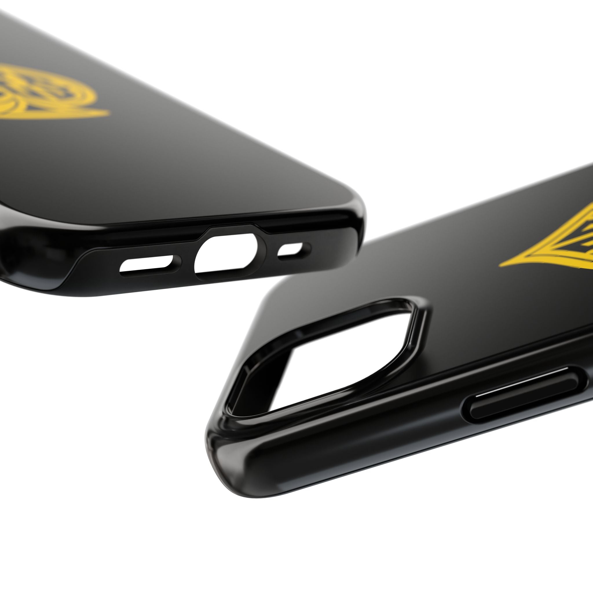 Phone Case — Black & Gold Protective Phone Cover (various sizes)