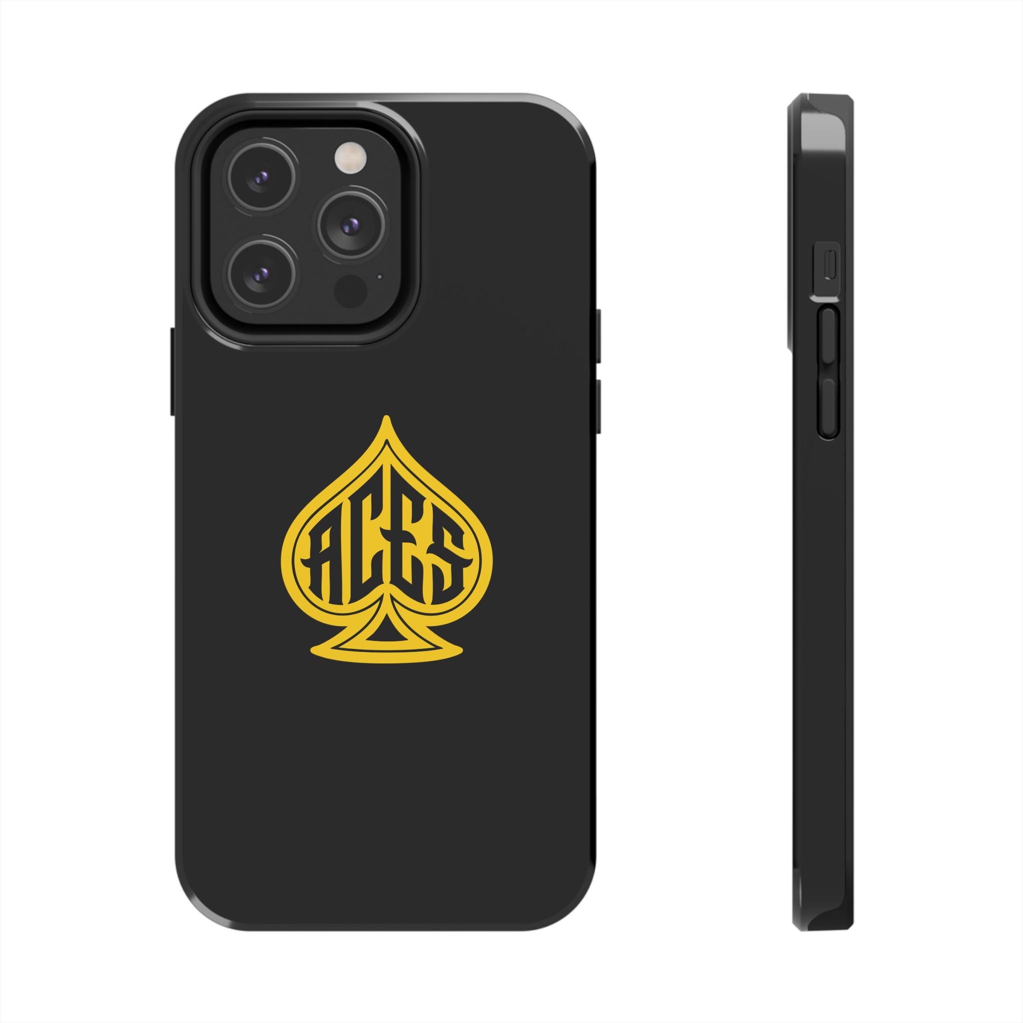 Phone Case — Black & Gold Protective Phone Cover (various sizes)