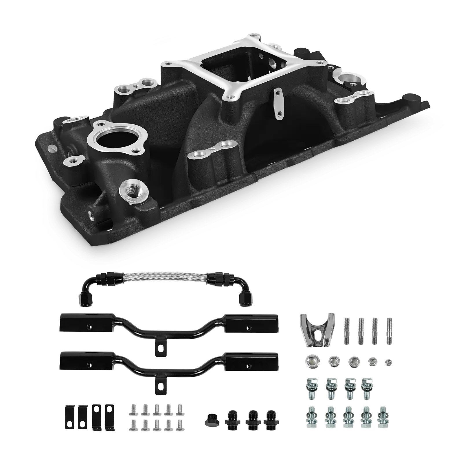 SBC 350 Multi-Port Manifold w/4150 Style Flange (uncut flange)