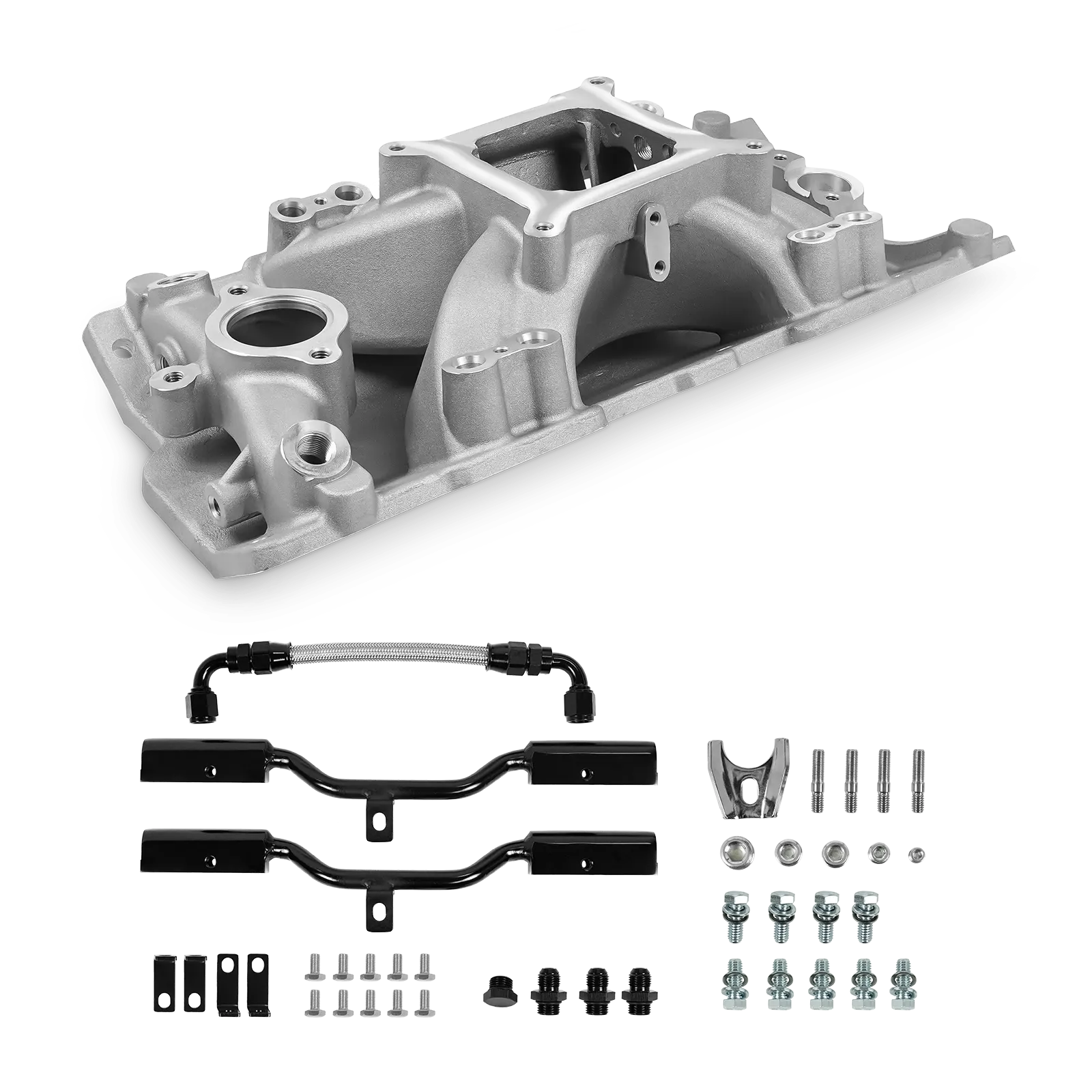 SBC 350 Multi-Port Manifold w/4150 Style Flange (uncut flange)