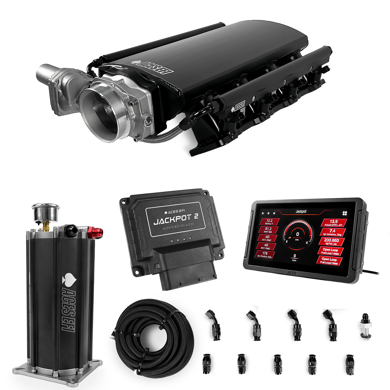 Jackpot 2 LS EFI System - Master Kit with Command Center 2 Surge Tank