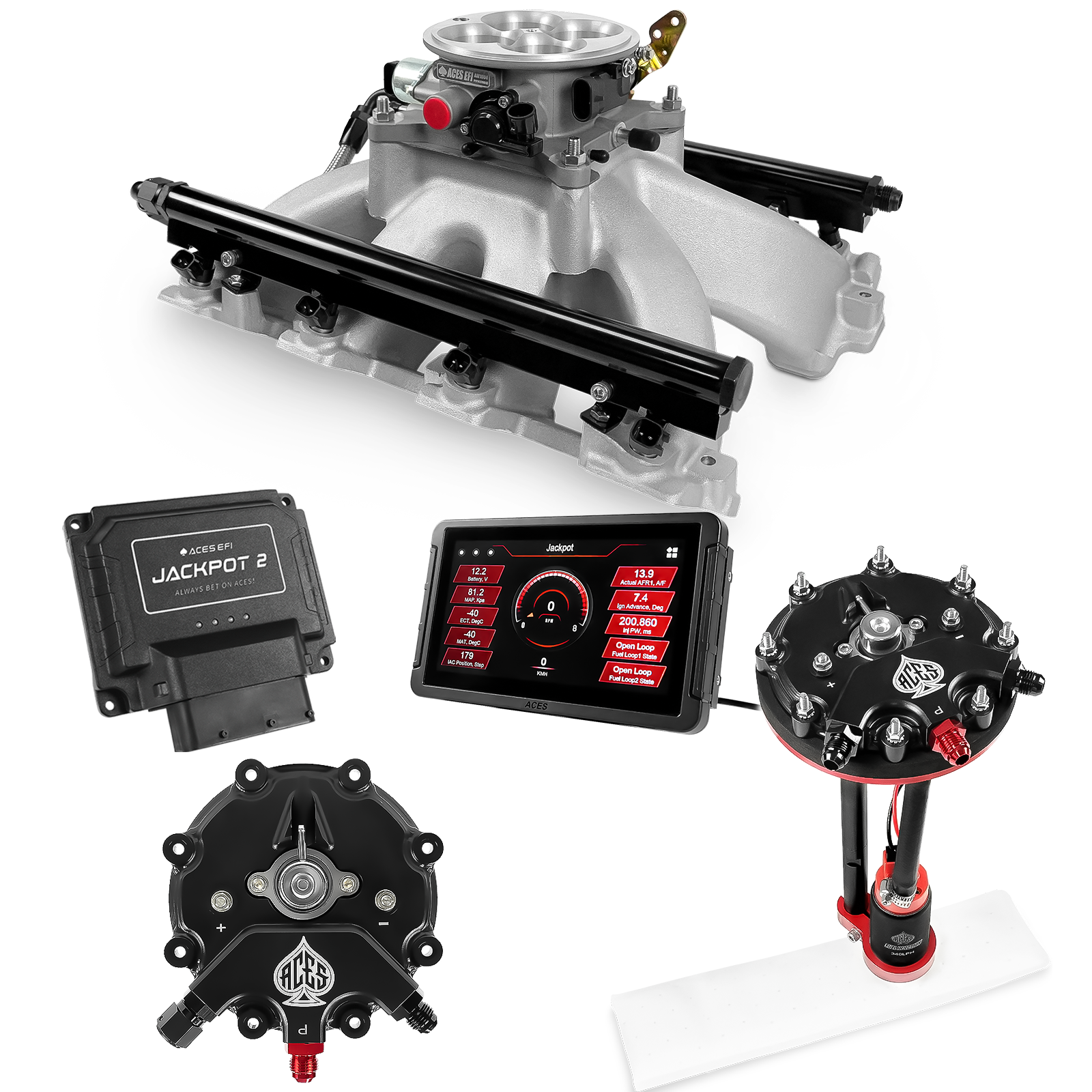 Jackpot 2 LS EFI System - Master Kit with Tank Conversion Pump Module with Internal Regulator