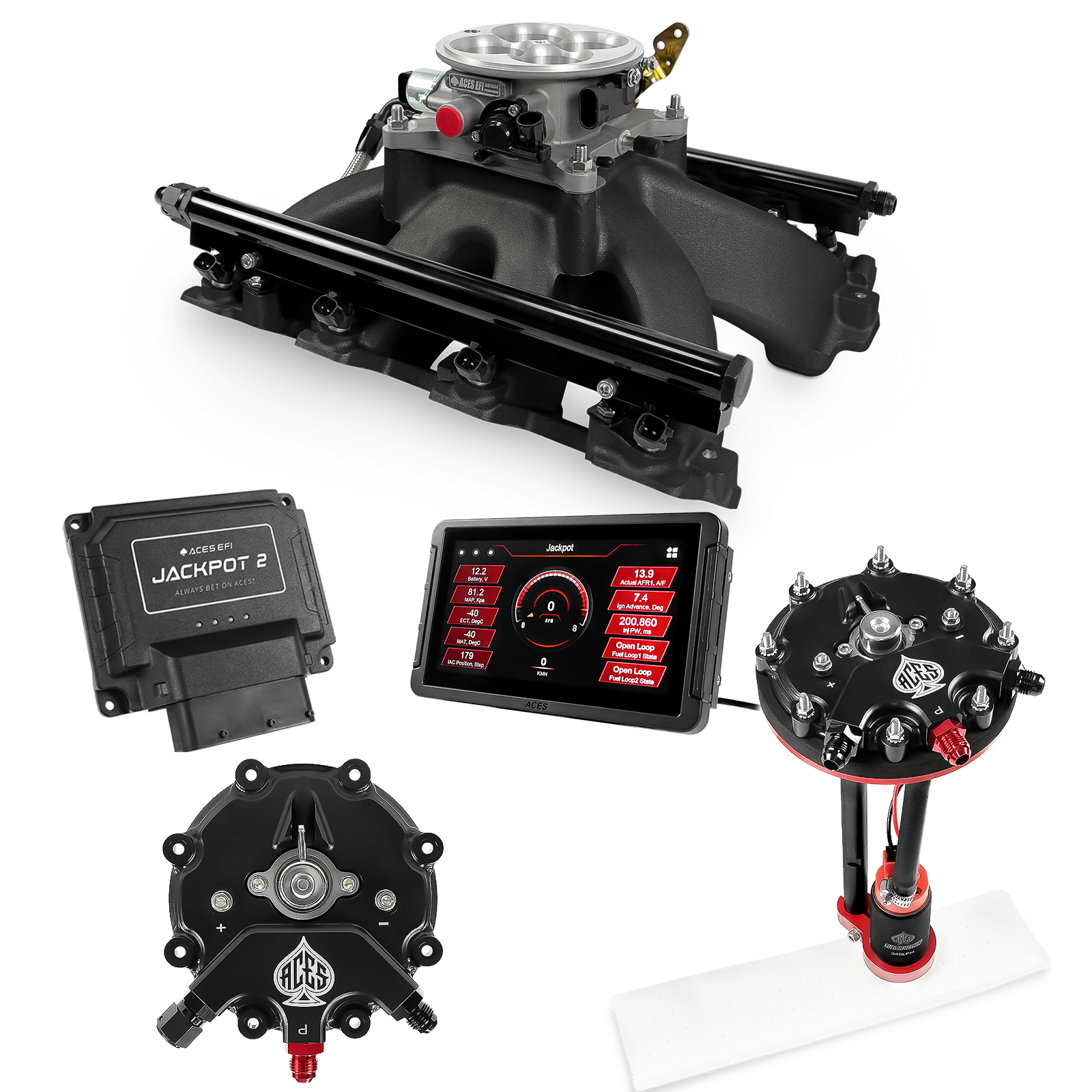 Jackpot 2 LS EFI System - Master Kit with Tank Conversion Pump Module with Internal Regulator